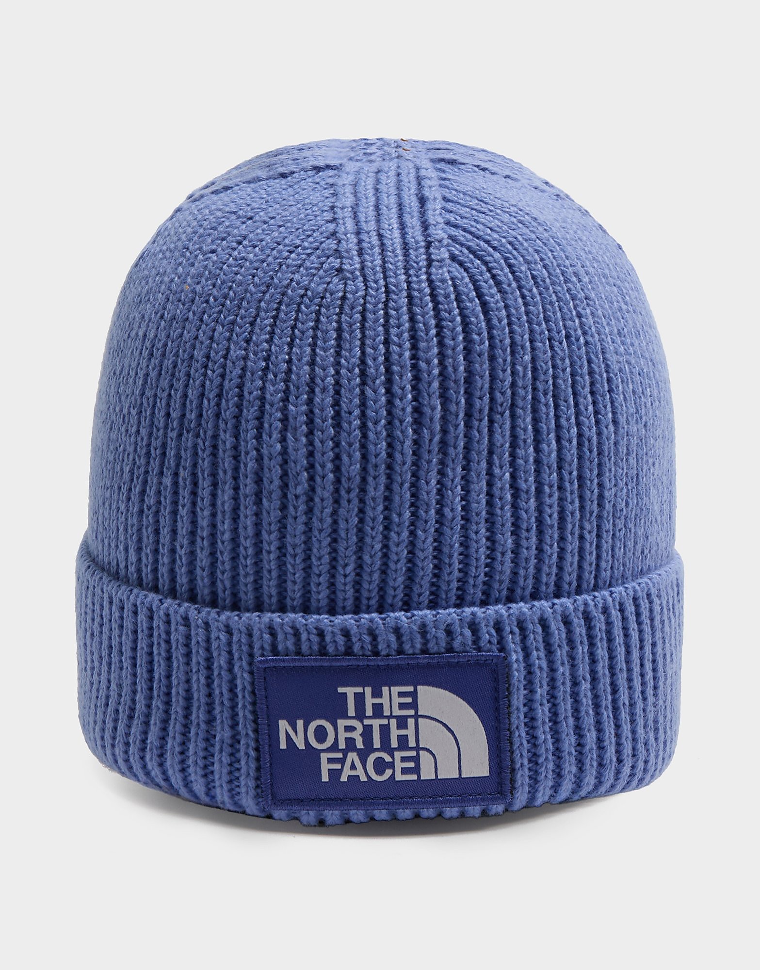 The North Face Logo Box Cuffed Beanie Hat - Paars- Dames, Paars