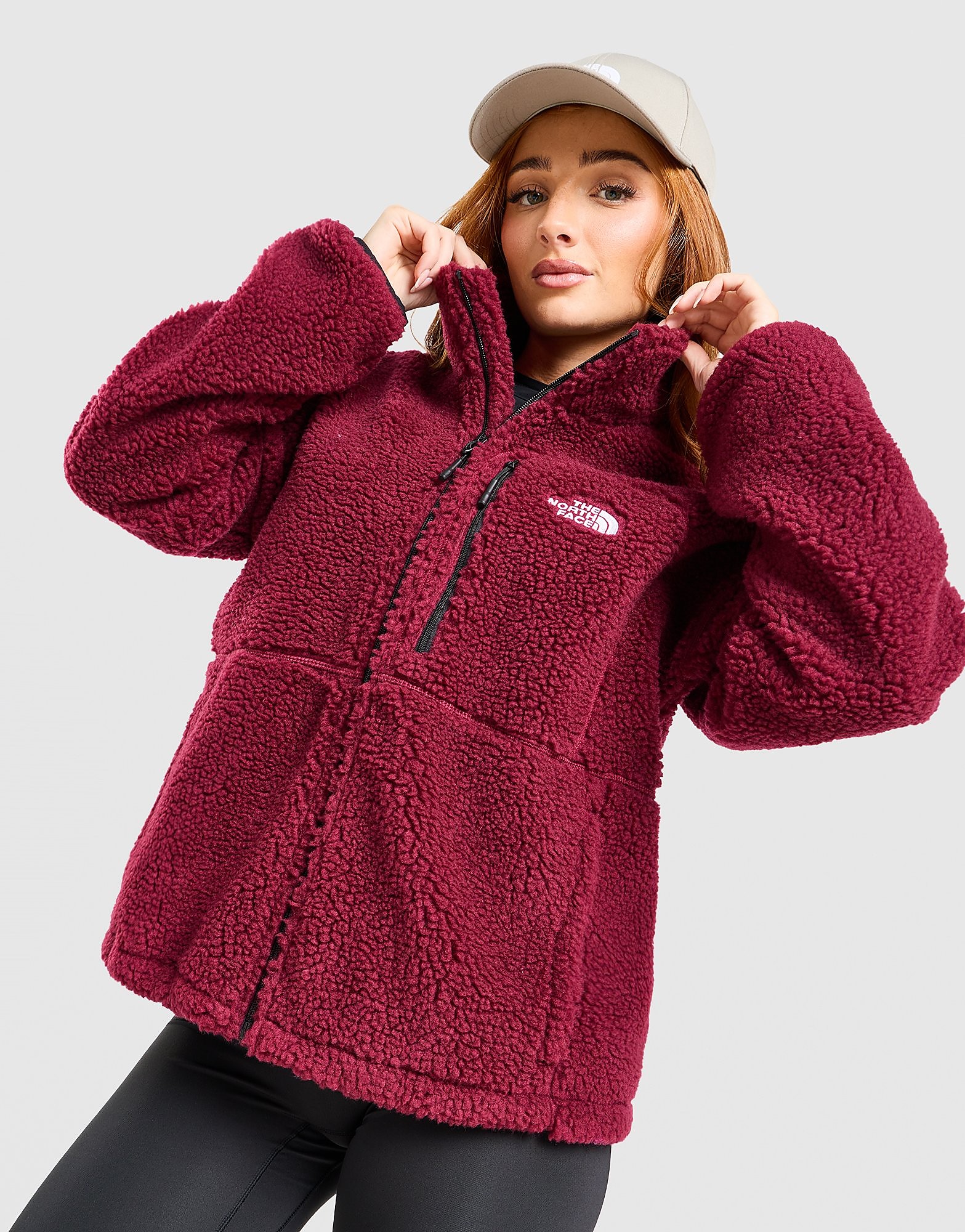 The North Face Hangita High Pile Full Zip Sweatshirt Rood- Dames Rood