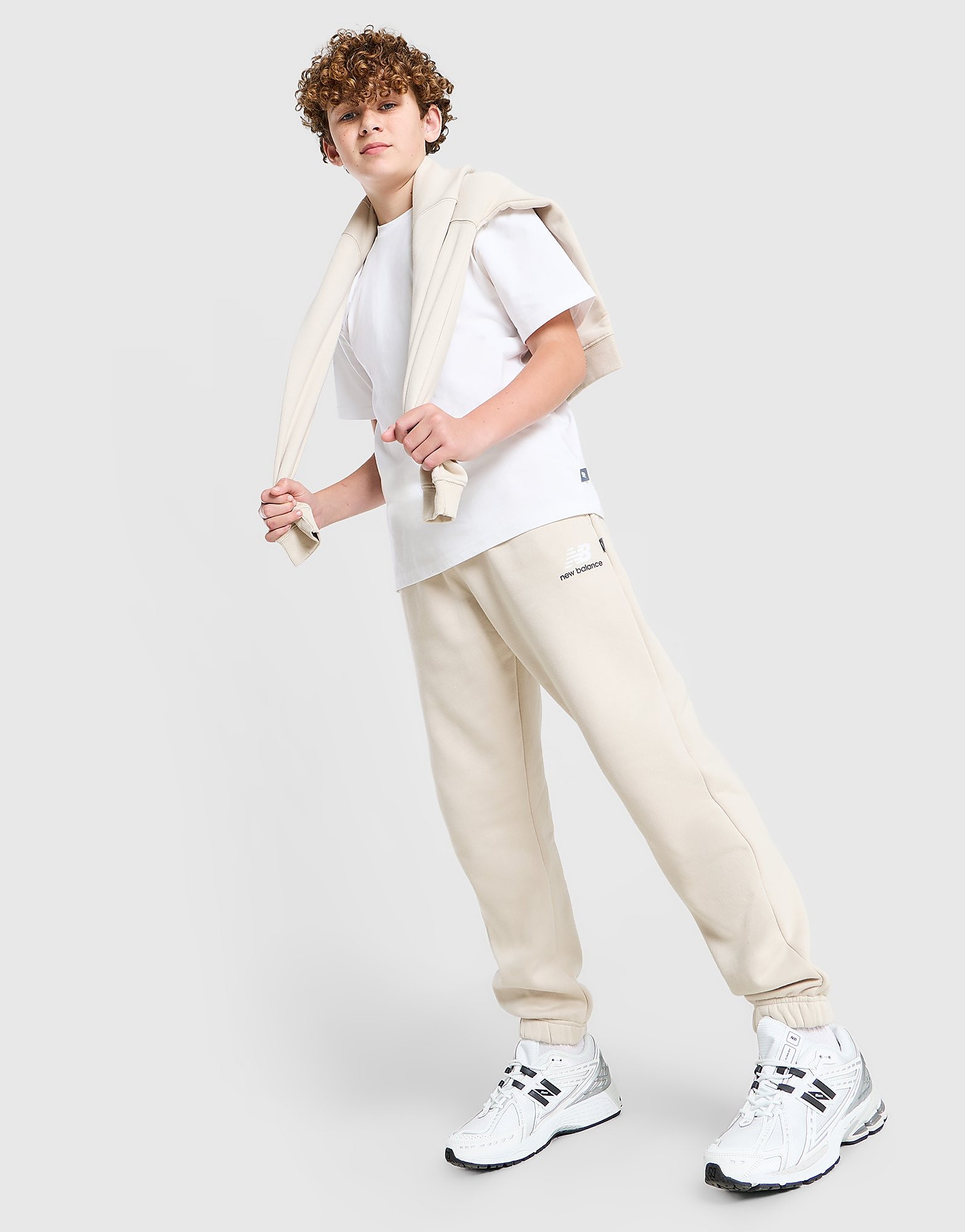 New Balance Stack Joggers Junior - Beige - Kind, Beige