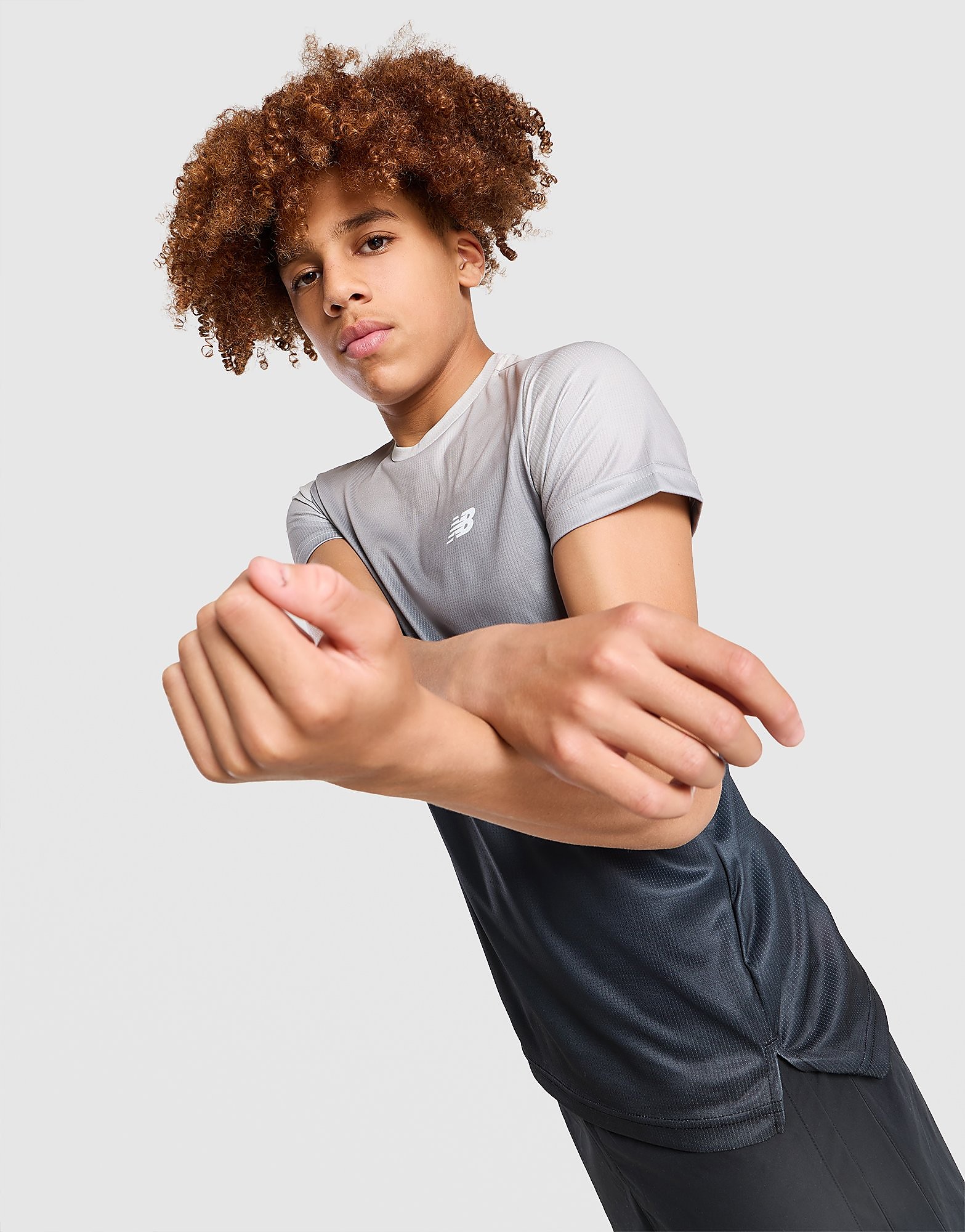 New Balance Fade Poly T-Shirt Junior Grijs Kind Grijs