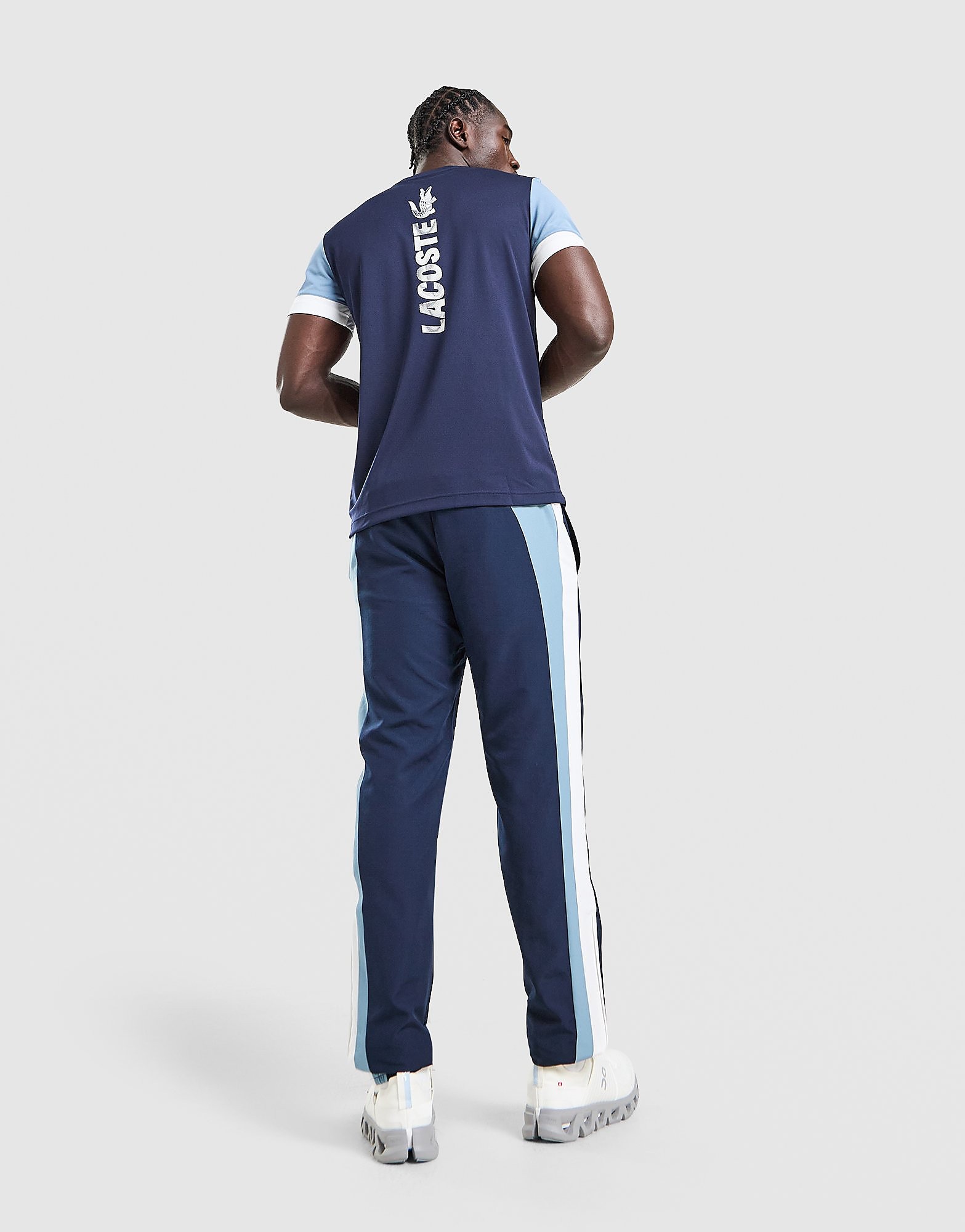 T shirt Lacoste T shirt Homme Off Court Imprimé Dos AralBlan EU - vue 2
