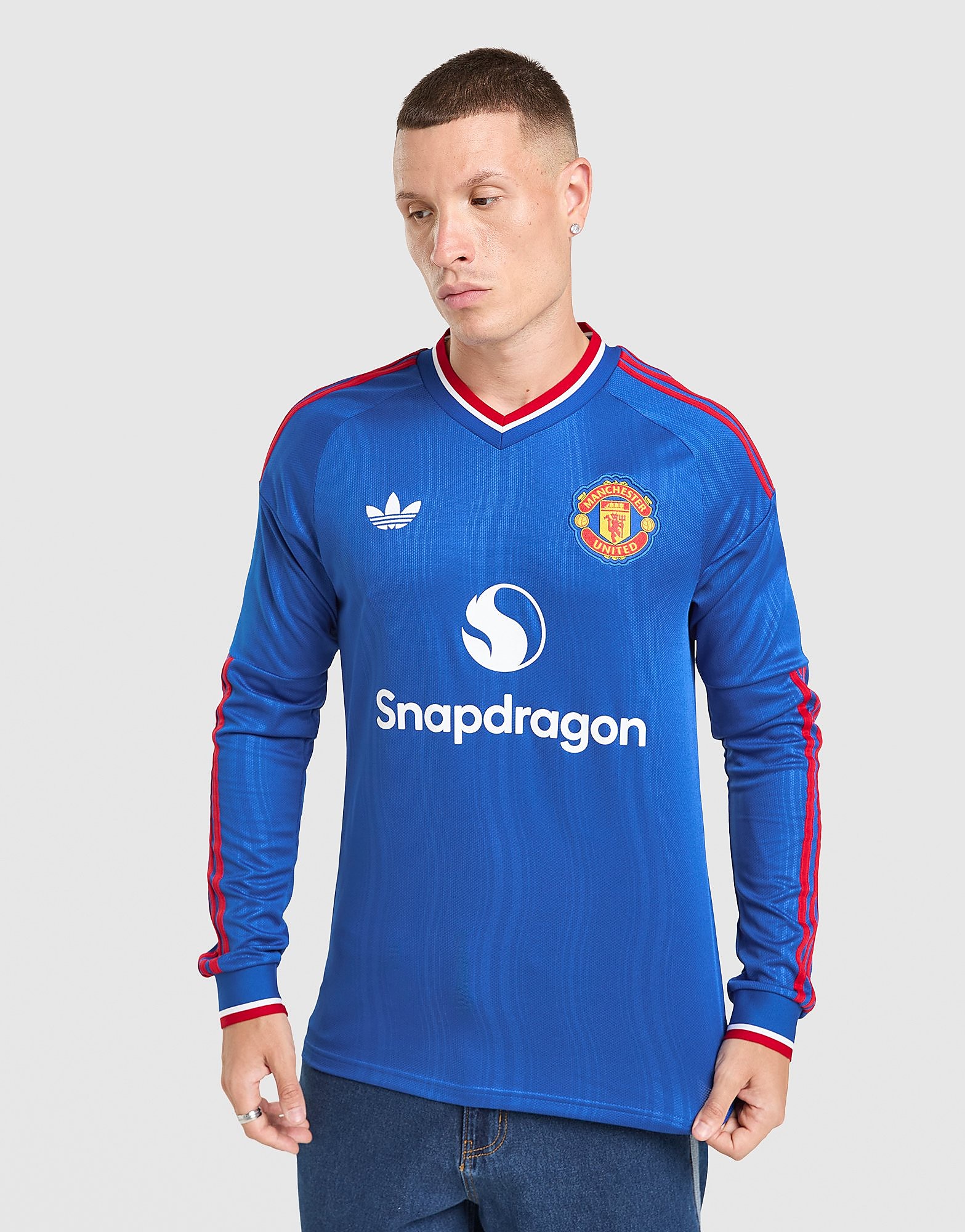 adidas Originals Manchester United FC 26/27 Long Sleeve Away Shirt - Blauw- Heren, Blauw XXL