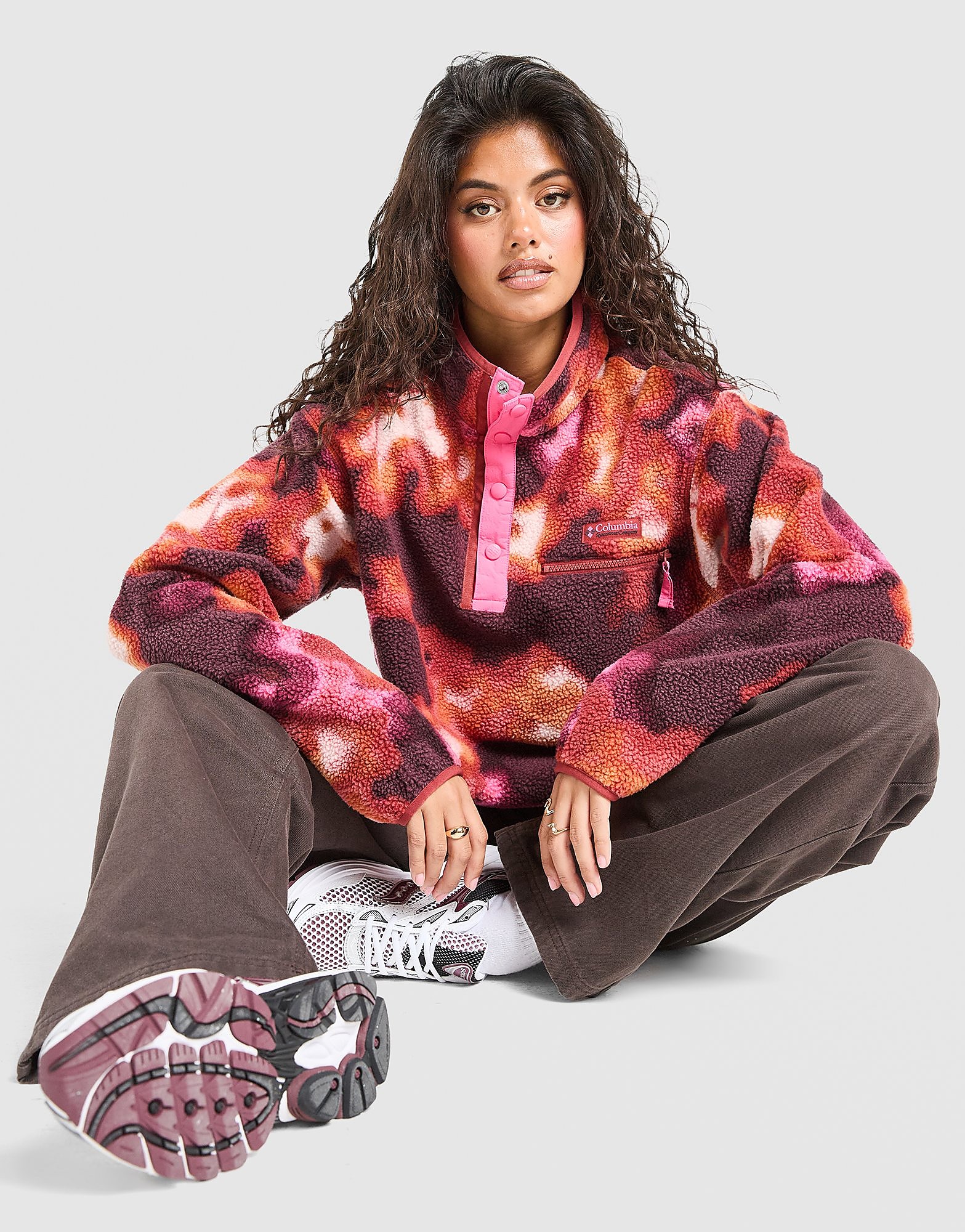 Columbia Helvetia Cropped Half Snap Fleece Sweatshirt - Rood- Dames, Rood