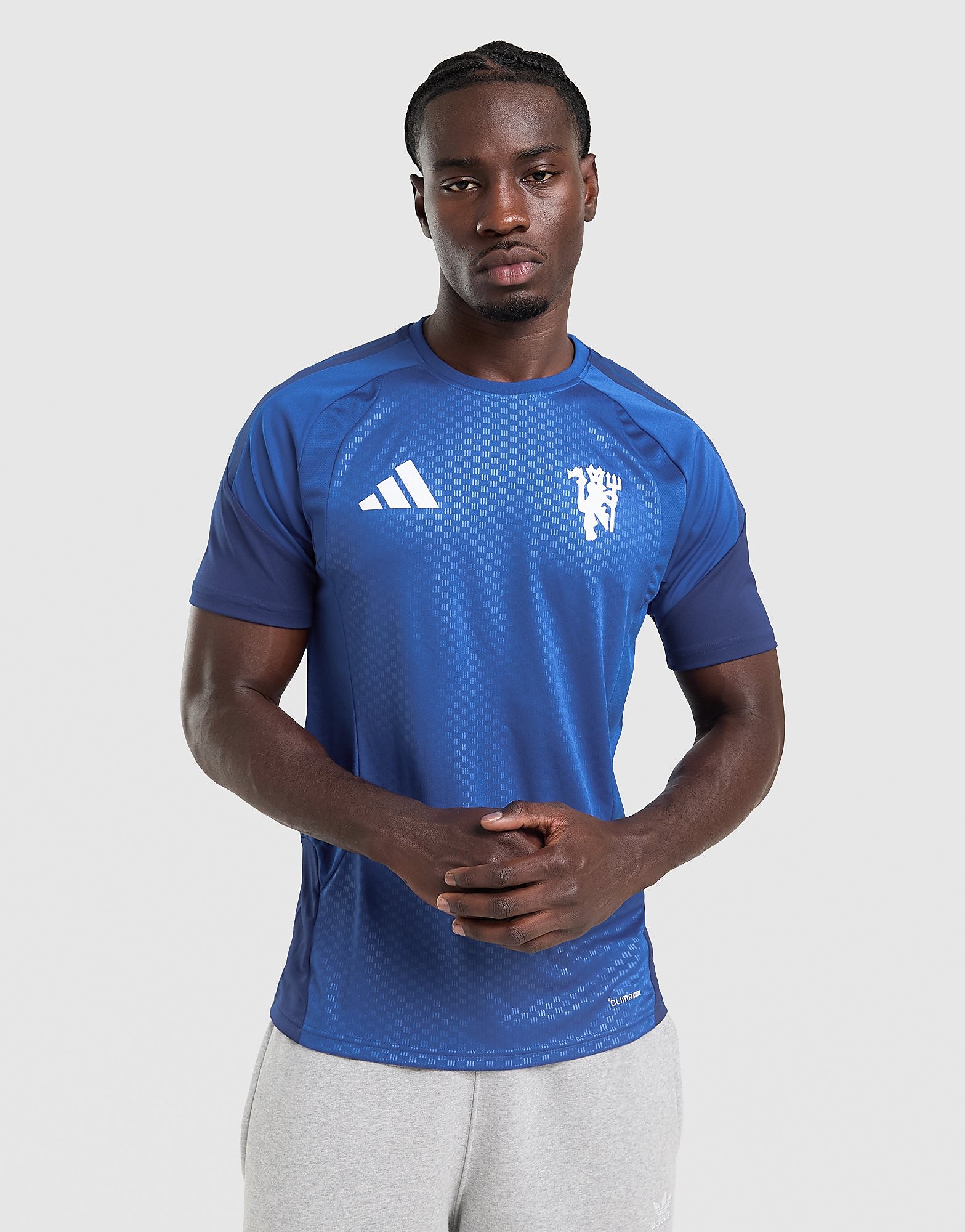 adidas Manchester United FC European Cup Training Shirt - Blauw- Heren, Blauw