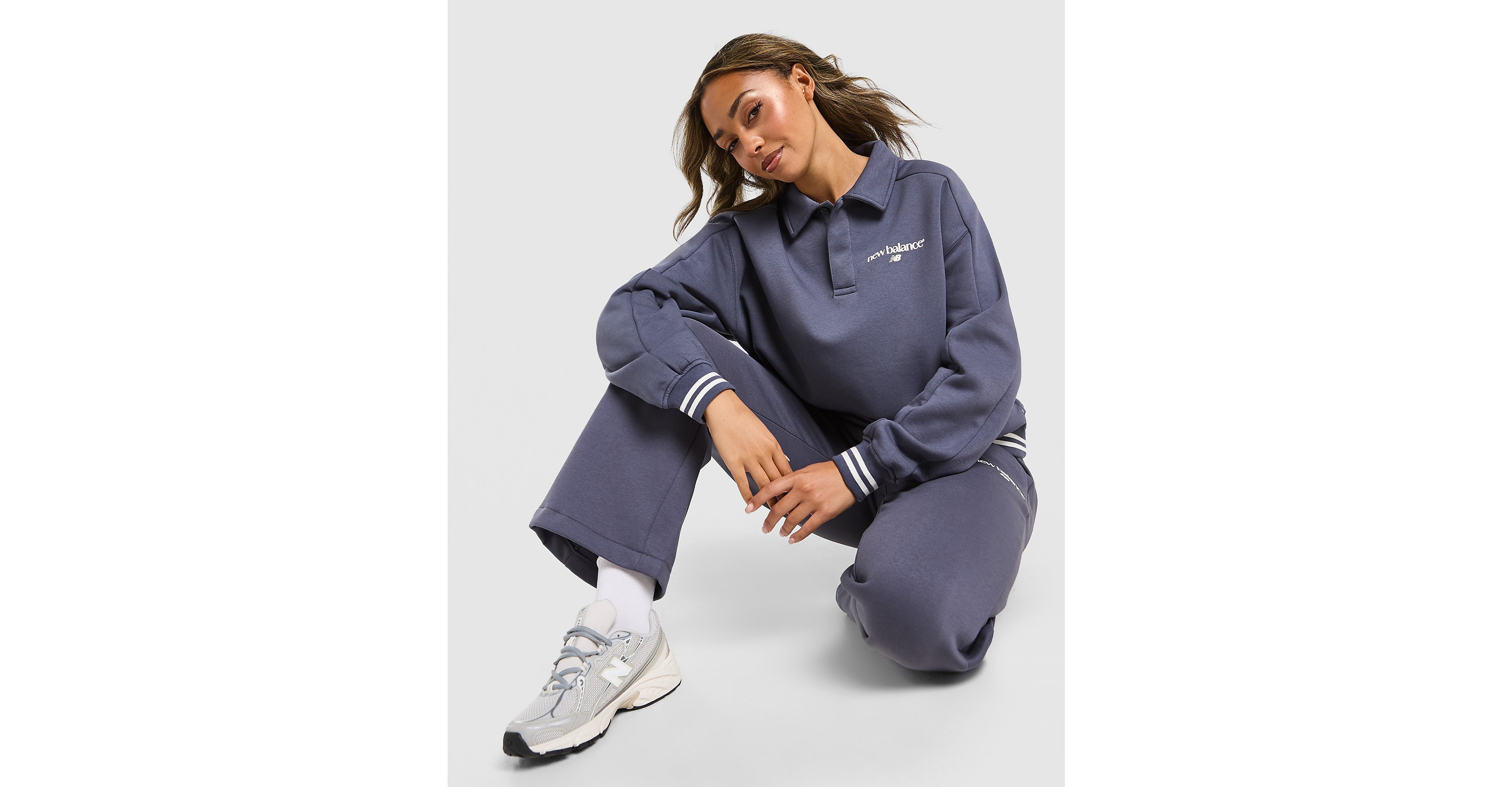 Long Sleeve Fleece Polo Sweatshirt