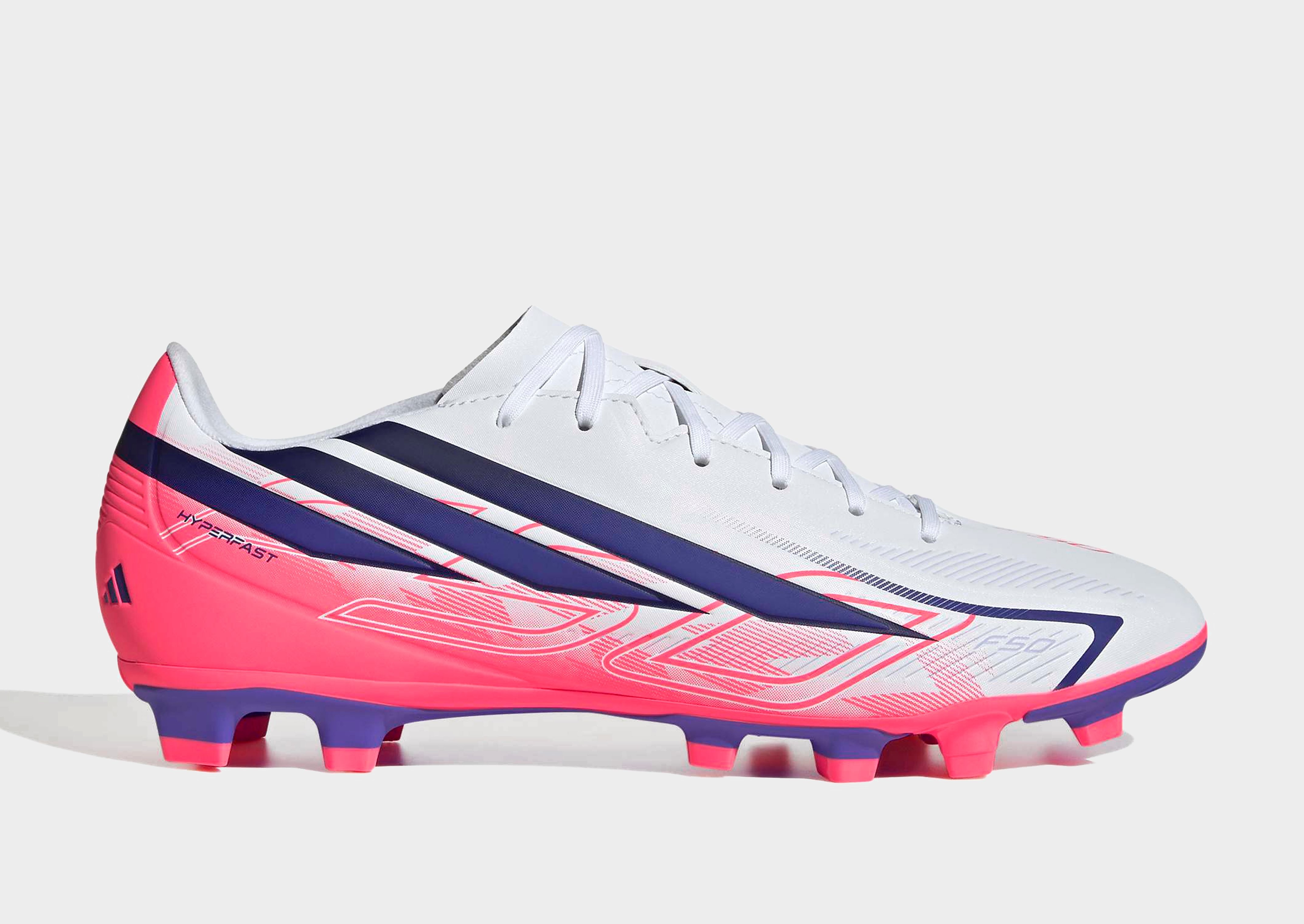 F50 Hyperfast Club Fußballschuh, Feste Böden/gemischte Böden, Weiß - unisex - Size: 43 1/3