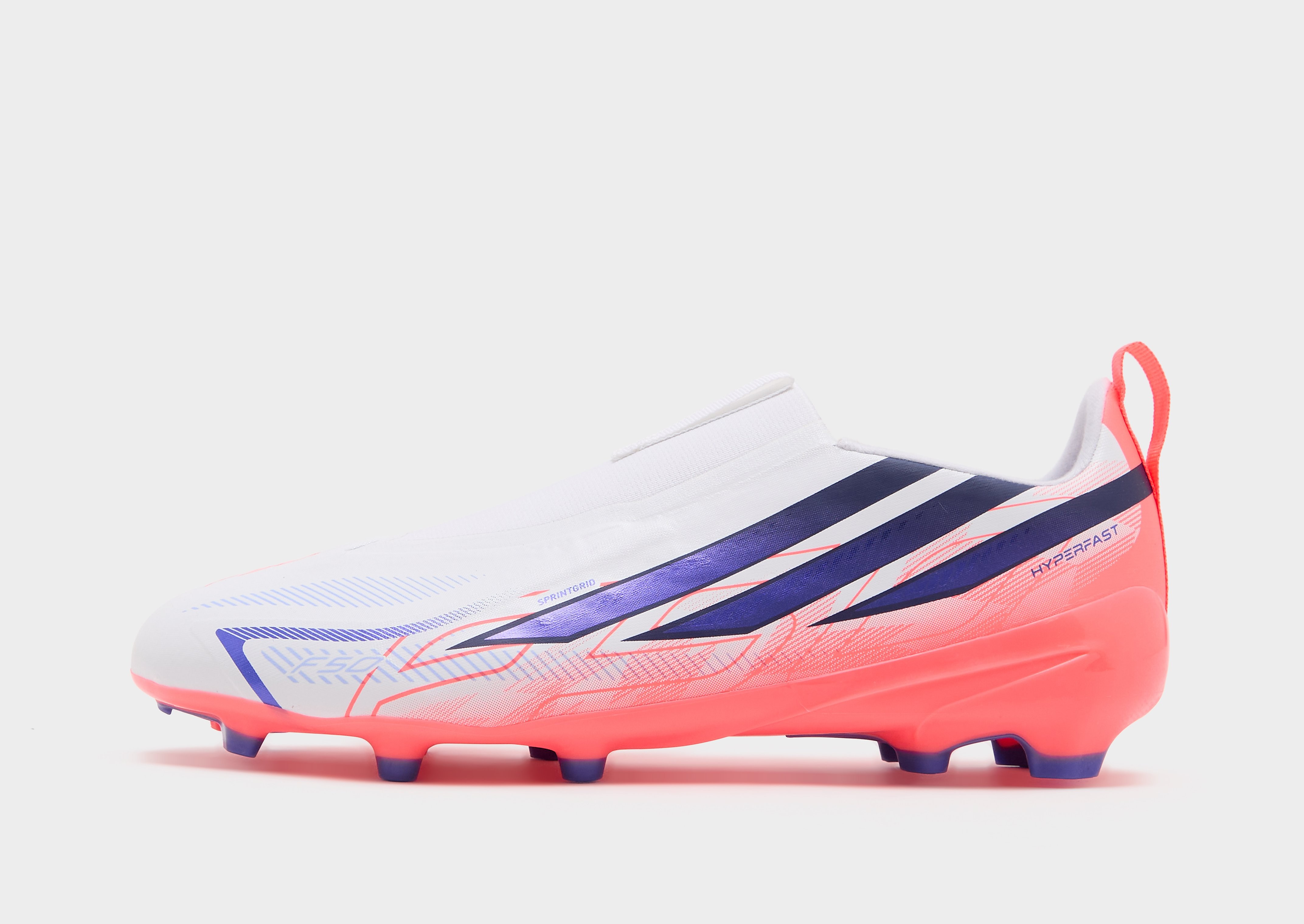 adidas F50 Hyperfast League Laceless FG Junior, vit, vit