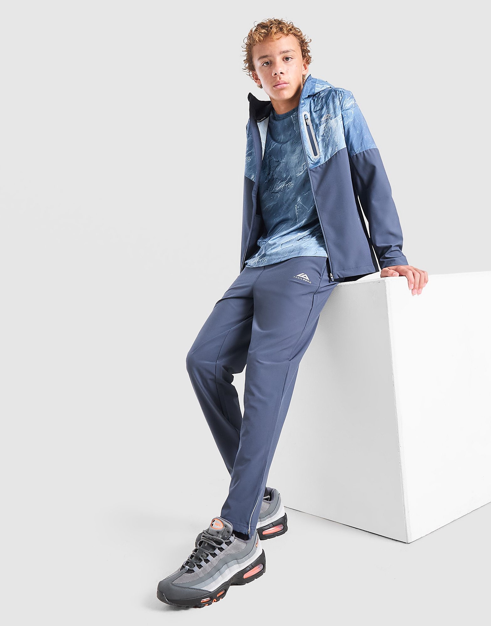 Trailberg Slate All Over Print Track Pants Junior - Blauw - Kind, Blauw