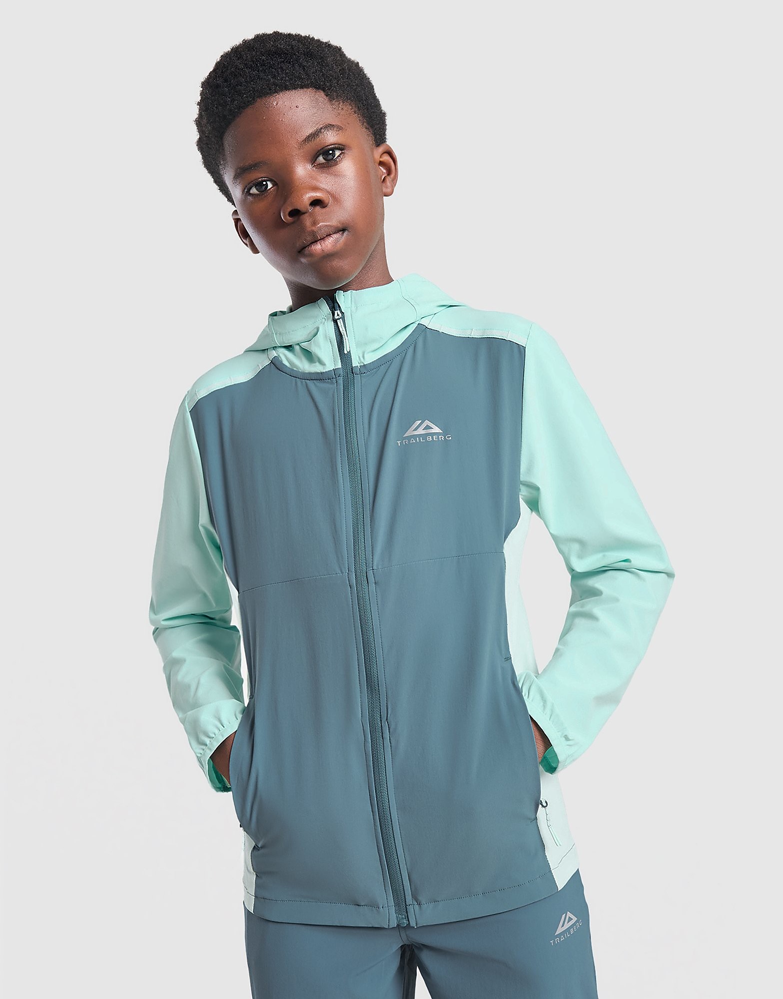 Trailberg Triathlon 4.0 Colour Block Windbreaker Junior Blauw Kind Blauw