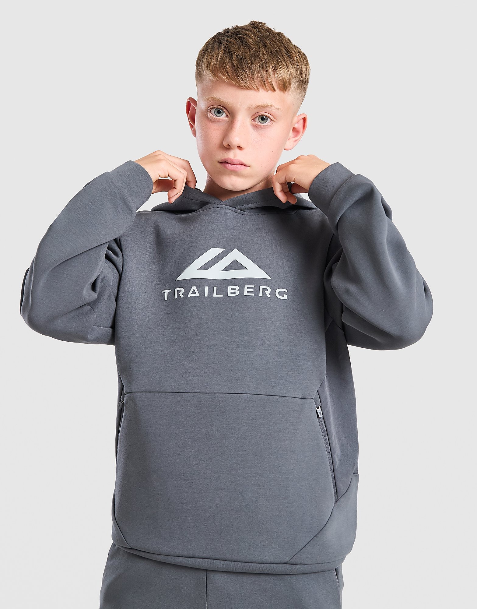 Trailberg Stormlight Doubleknit Hoodie Junior - Grijs - Kind, Grijs L