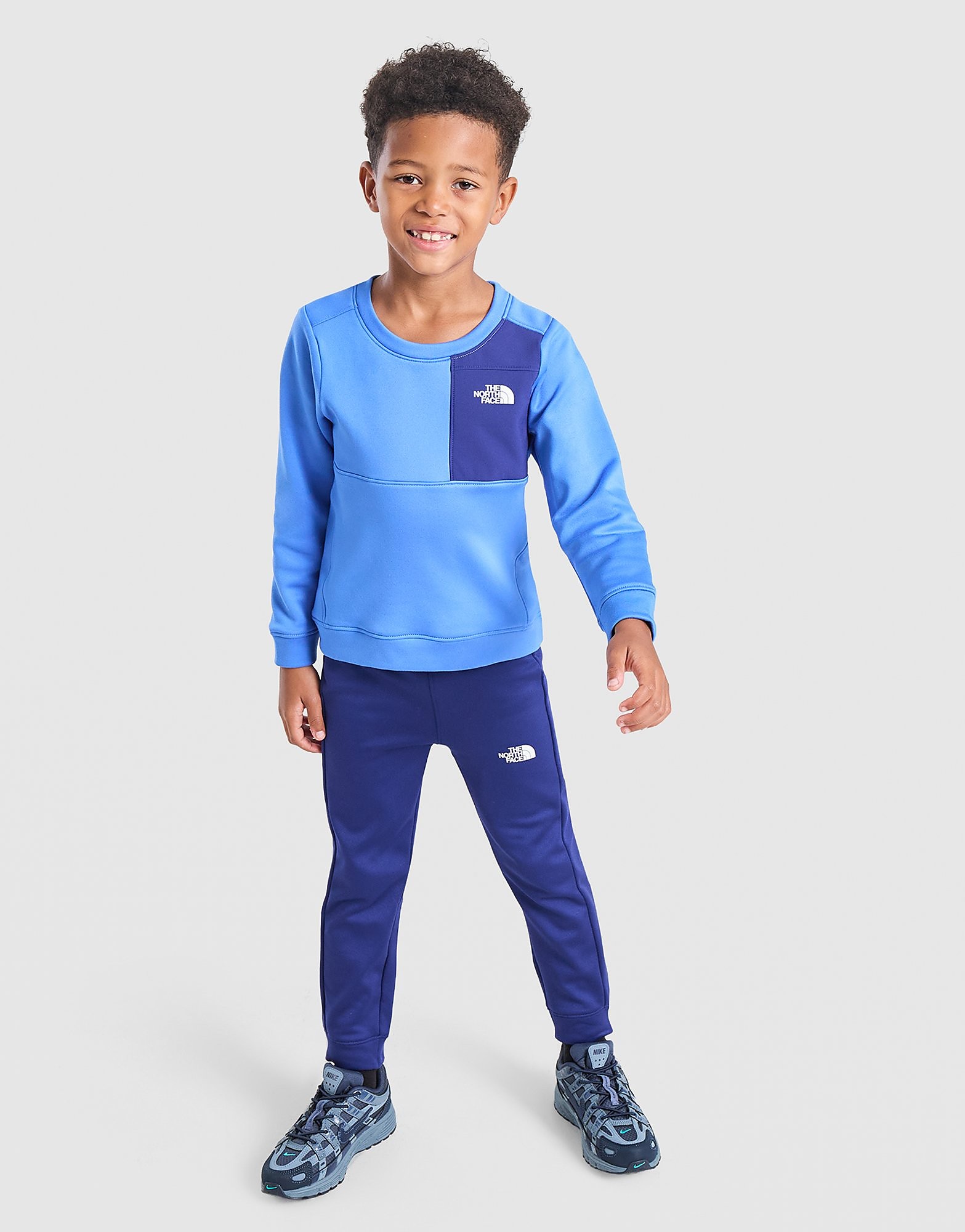The North Face Perfor ce Poly Crew Set Children Blauw Kind Blauw