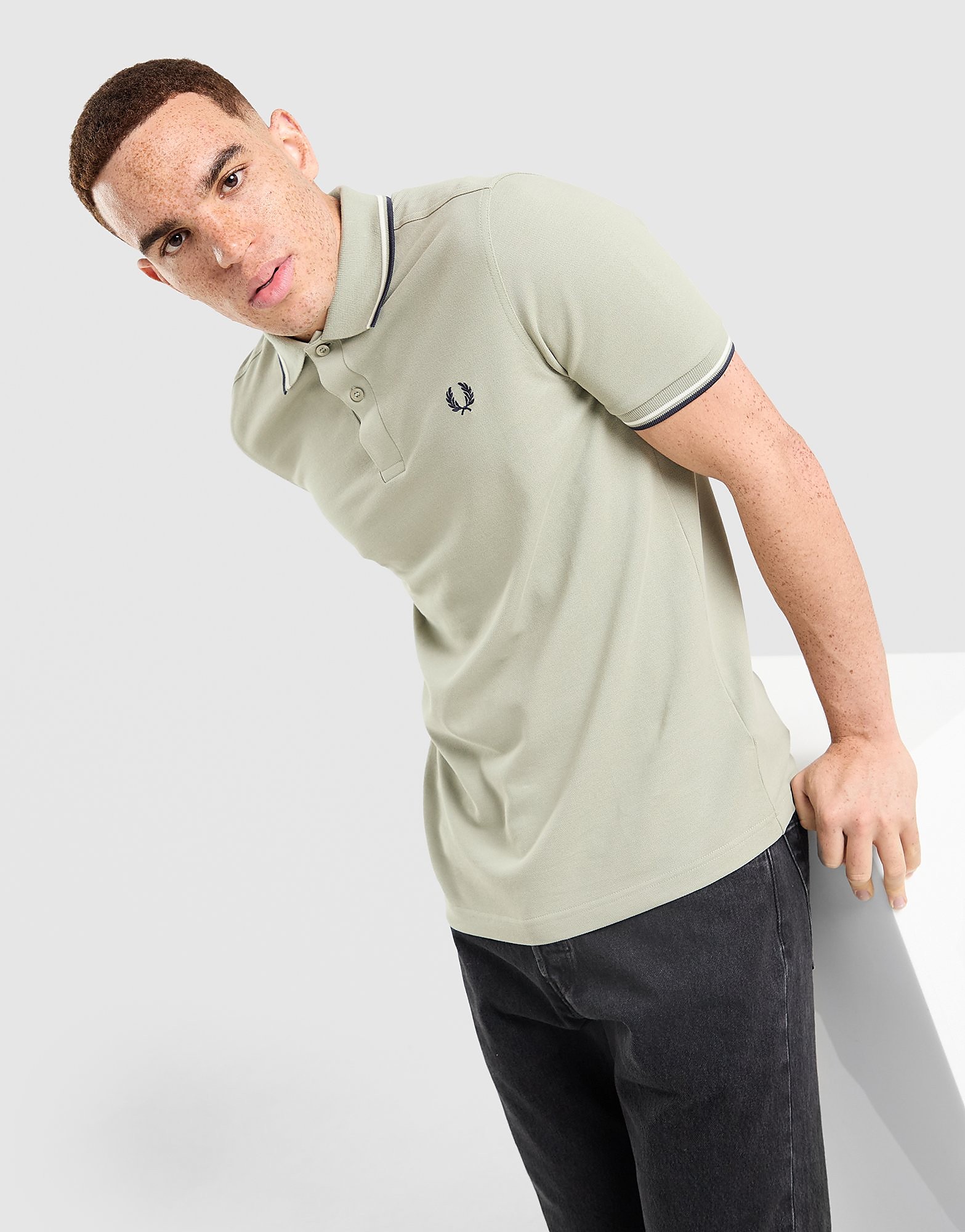 Fred Perry Twin Tipped Polo Shirt - Groen- Heren, Groen
