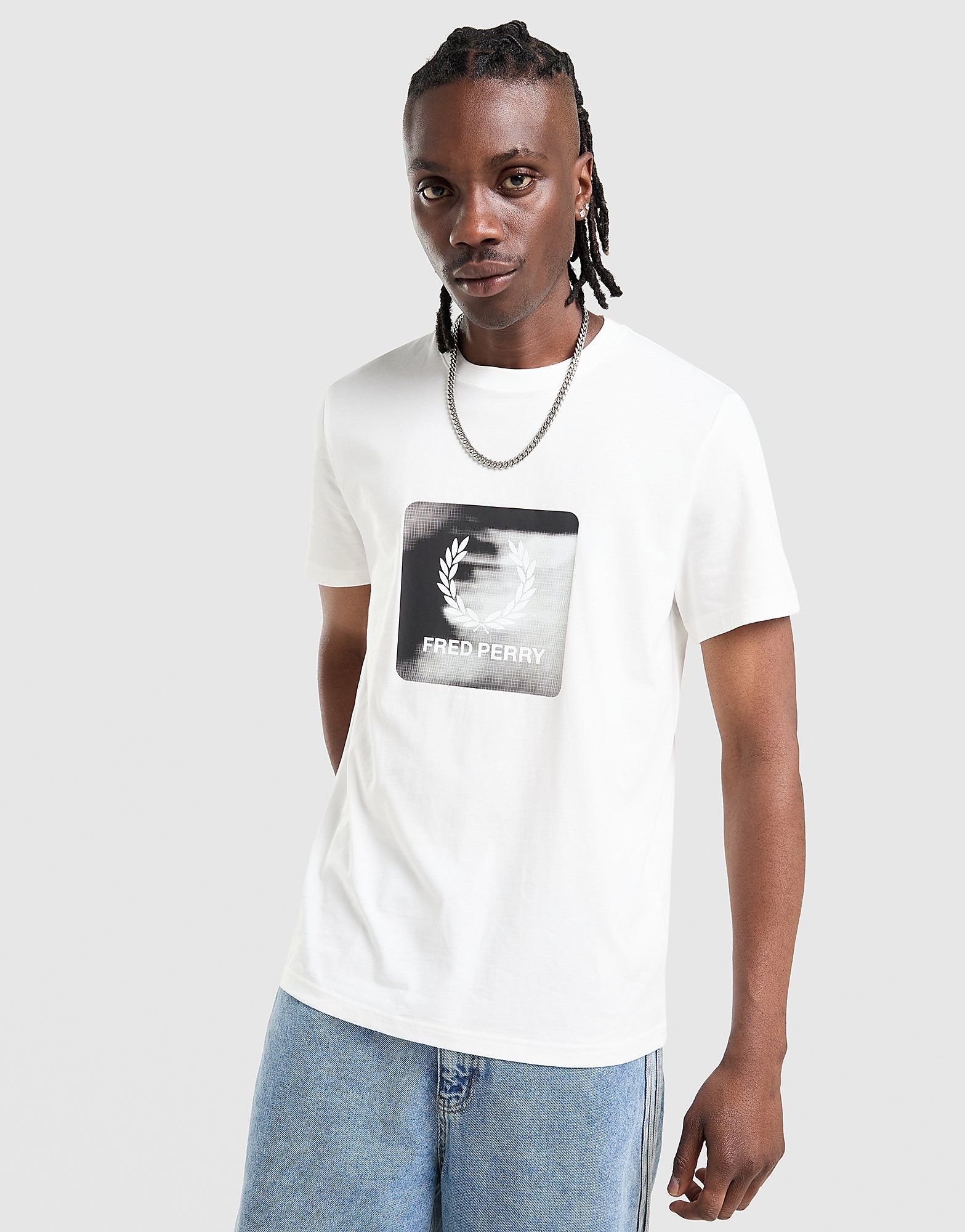 Fred Perry Graphic T-Shirt - Wit- Heren, Wit