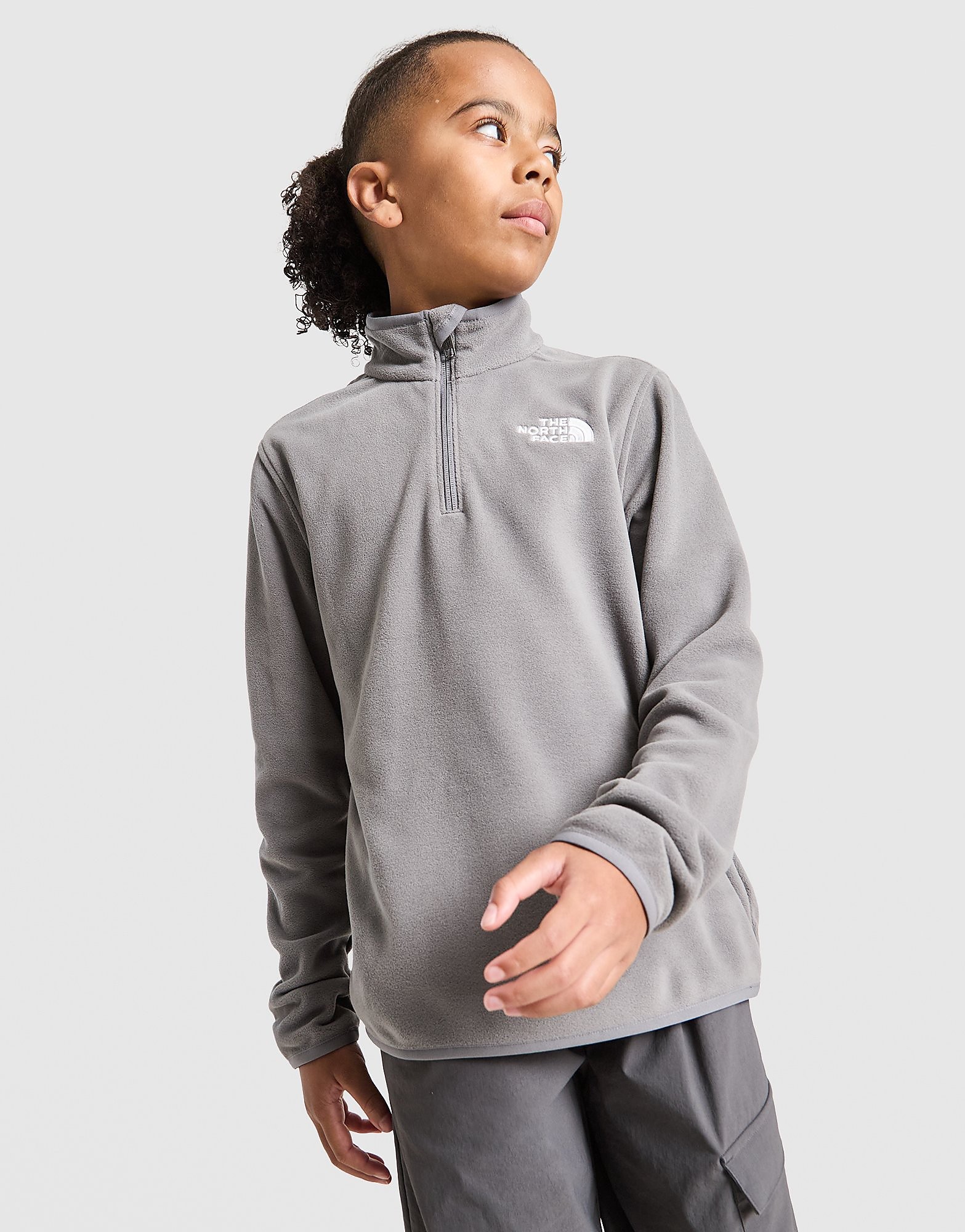 The North Face Glacier 1/2 Zip Fleece Junior - Grijs, Grijs
