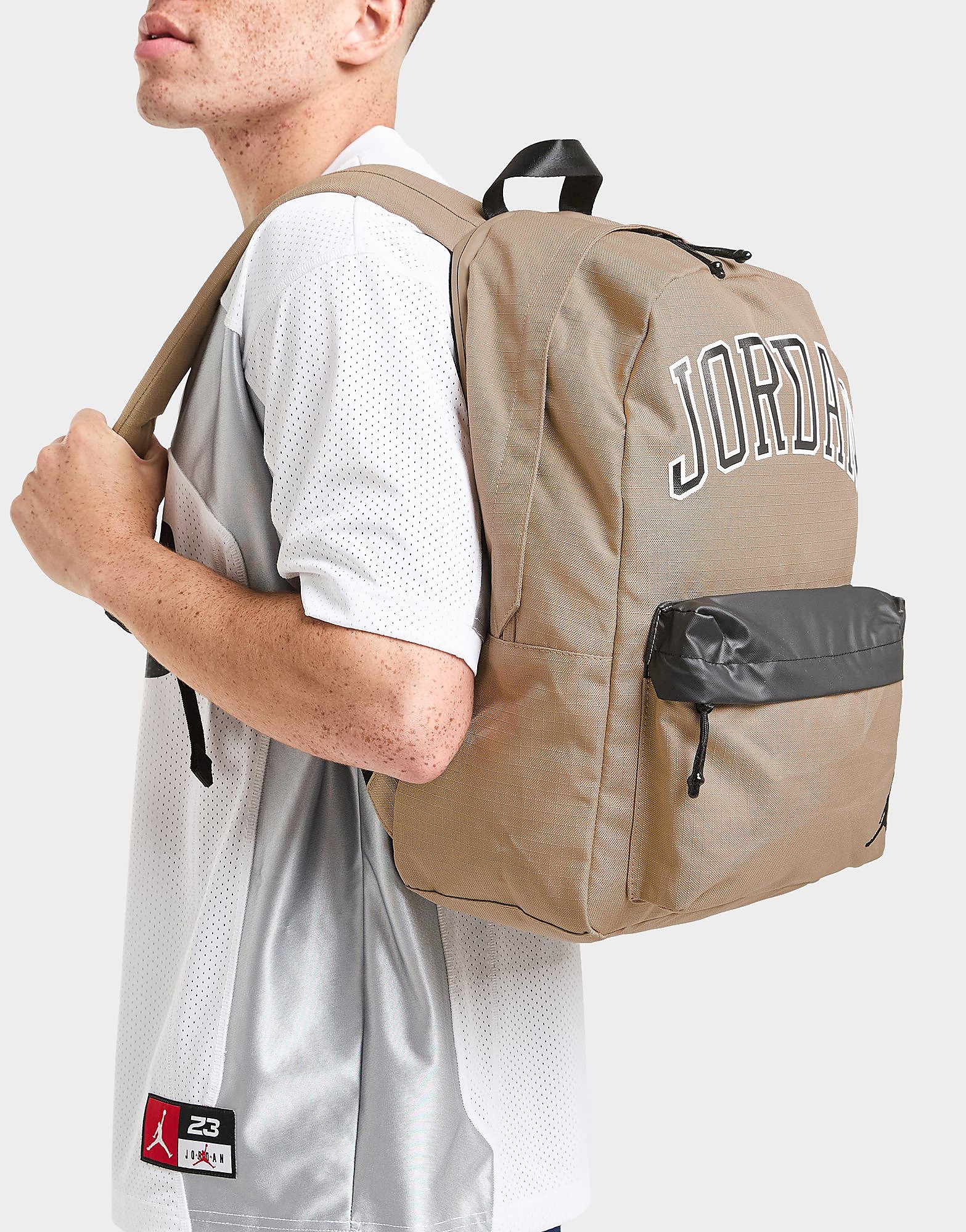 Womens Jordan Wordmark Backpack - Beige, Beige