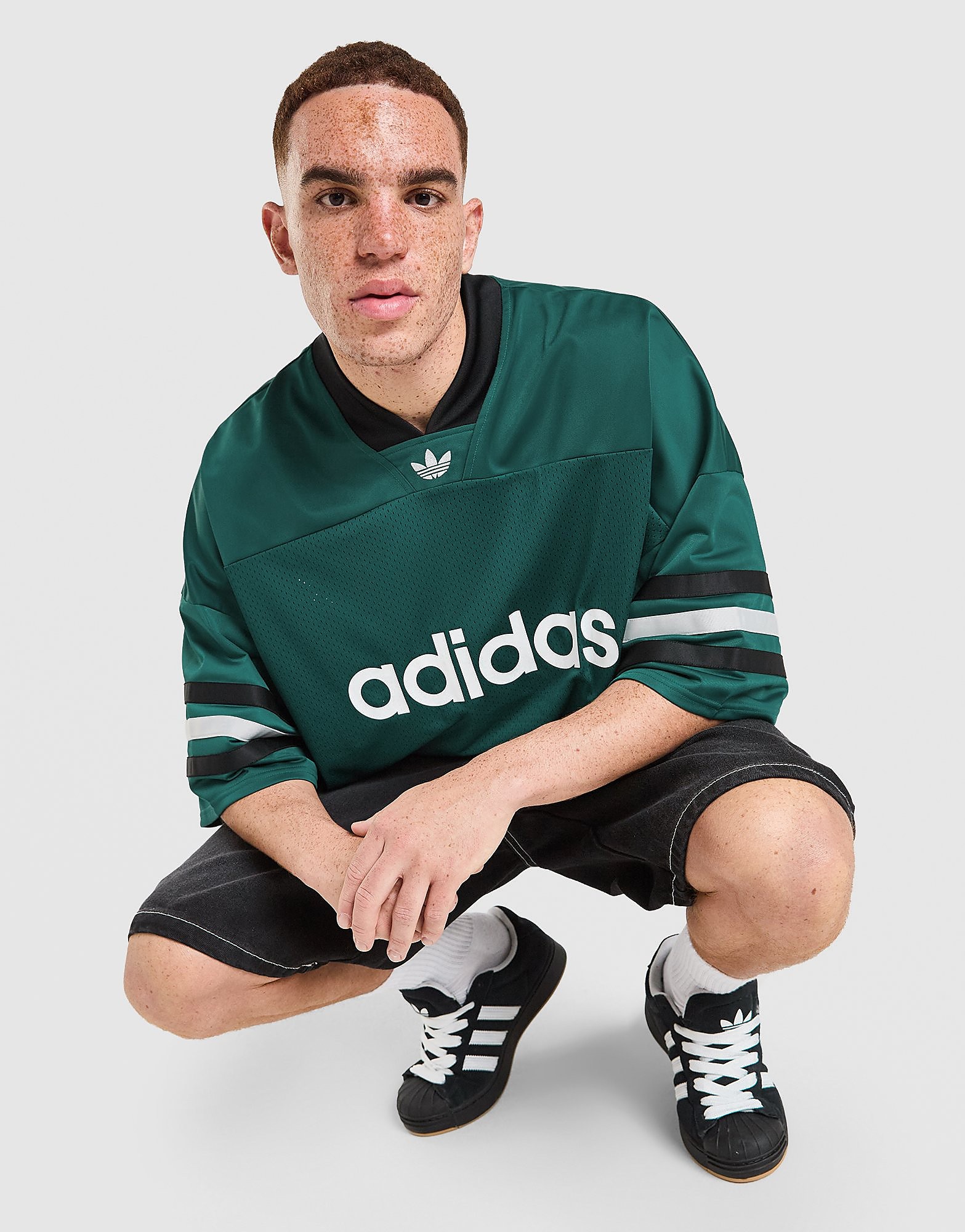 adidas Originals Adicolor Oversized Football Jersey - Groen- Heren, Groen