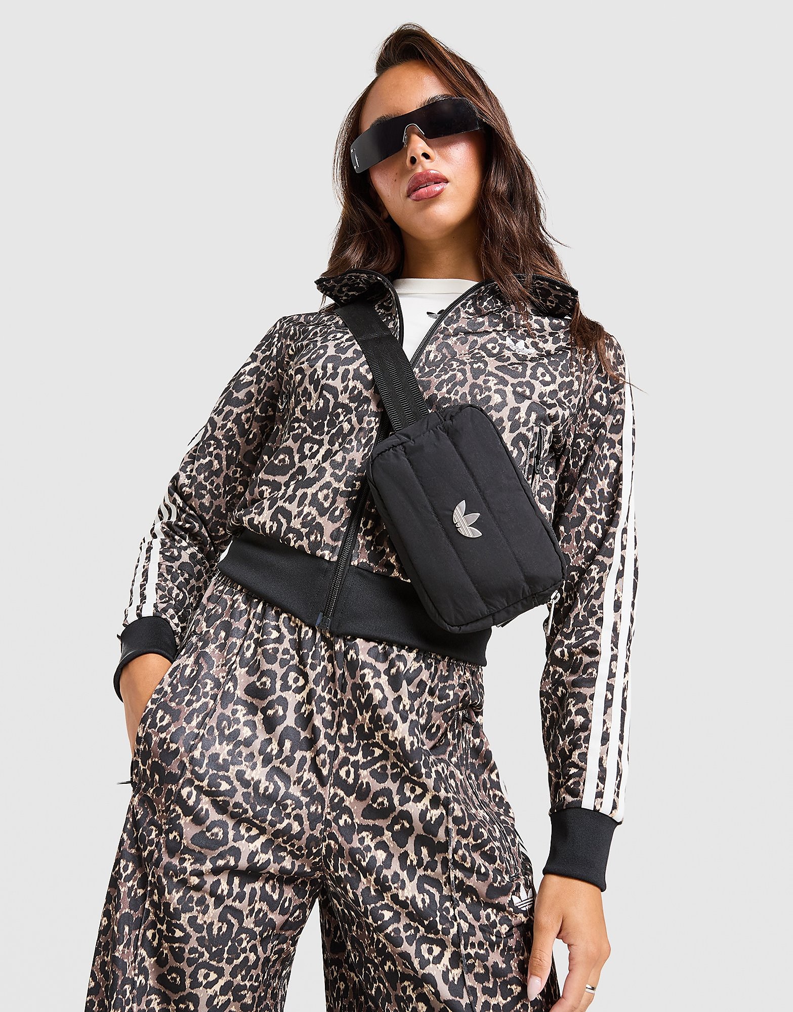 adidas Originals Firebird All Over Leopard Print Track Top - Meerkleurig- Dames, Meerkleurig S