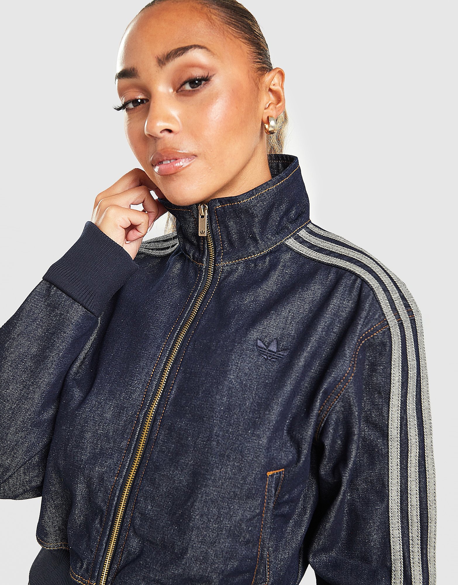 adidas Originals Denim Firebird Track Top - Blauw- Dames, Blauw XL
