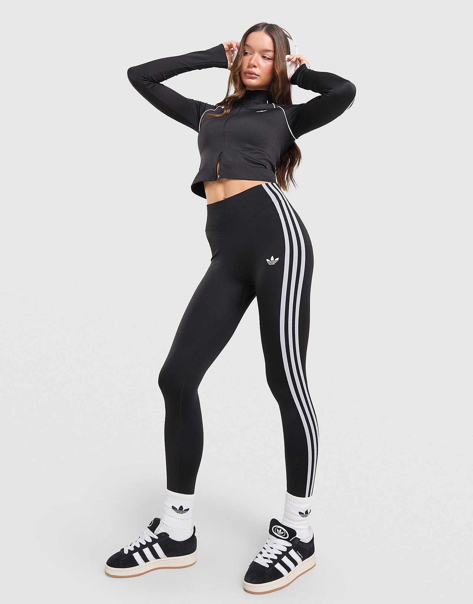adidas Originals 3-Stripes Seamless Leggings, svart