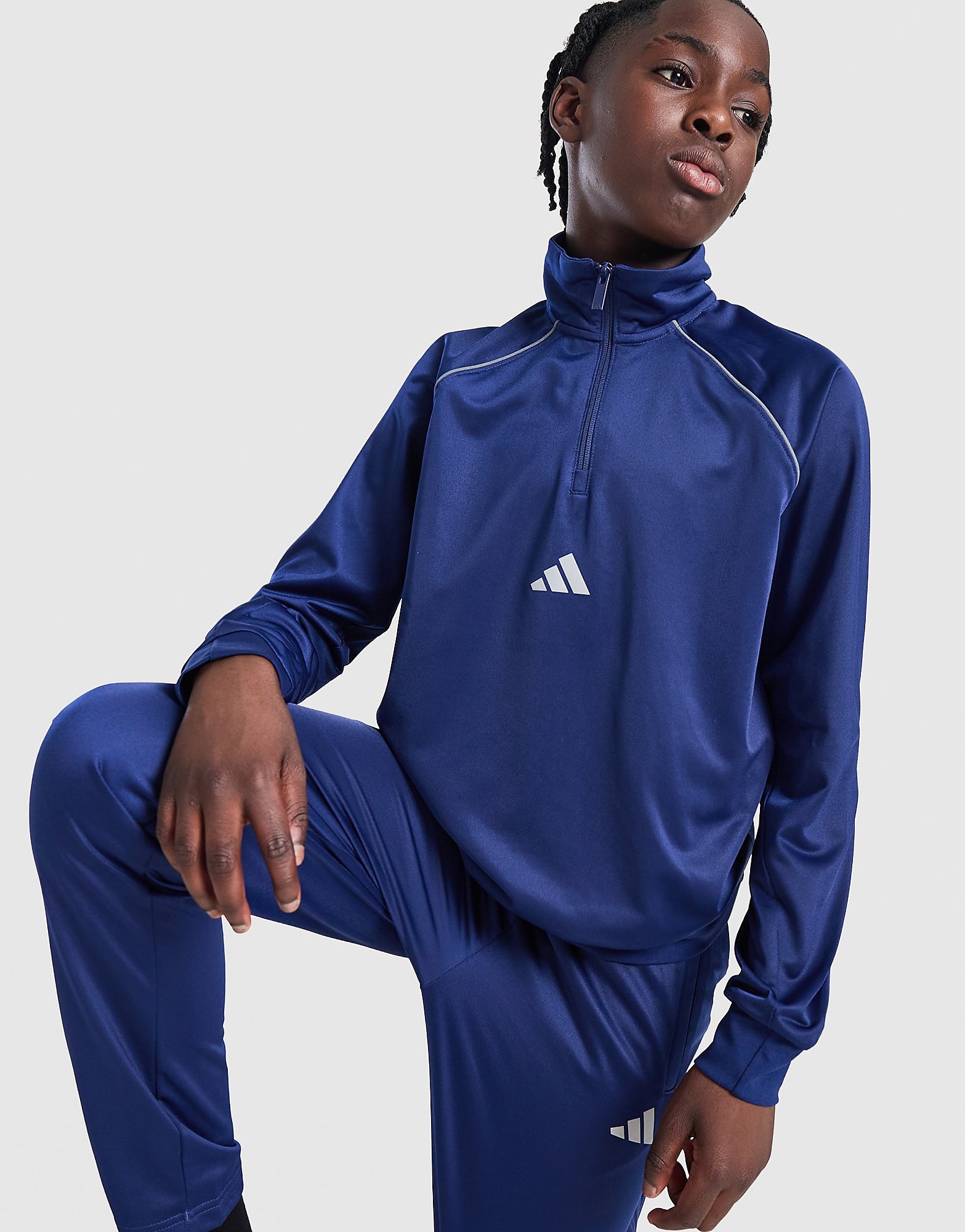 adidas Ensemble de survêtement zippé Poly Pipe pour femme