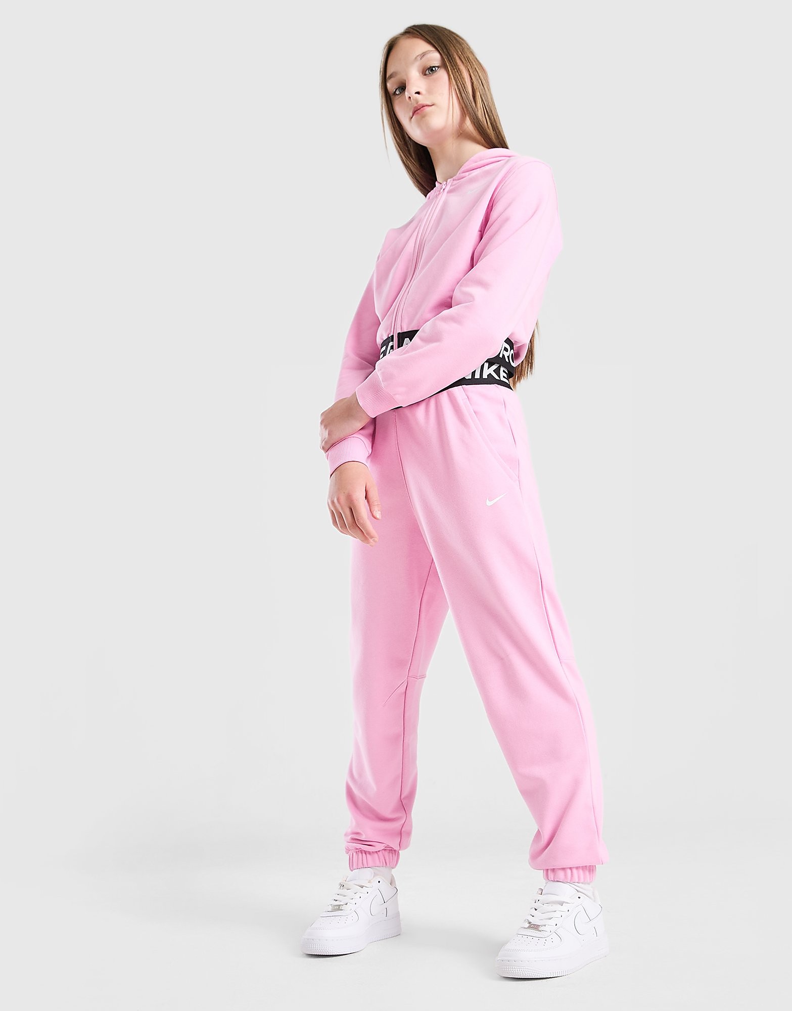Nike ' Pro Dri-FIT Fleece Joggers Junior Roze Kind Roze