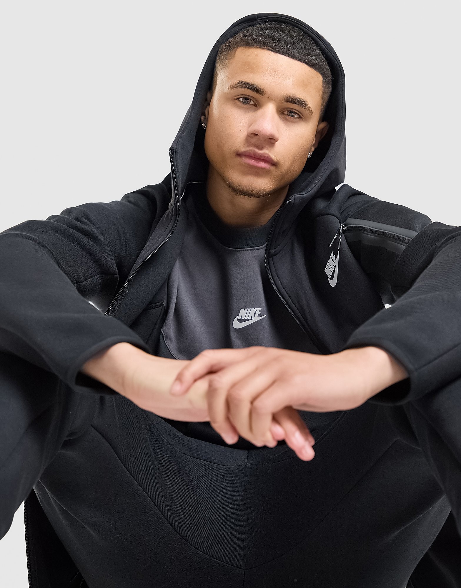 Nike Tech Mix T-Shirt - Zwart- Heren, Zwart