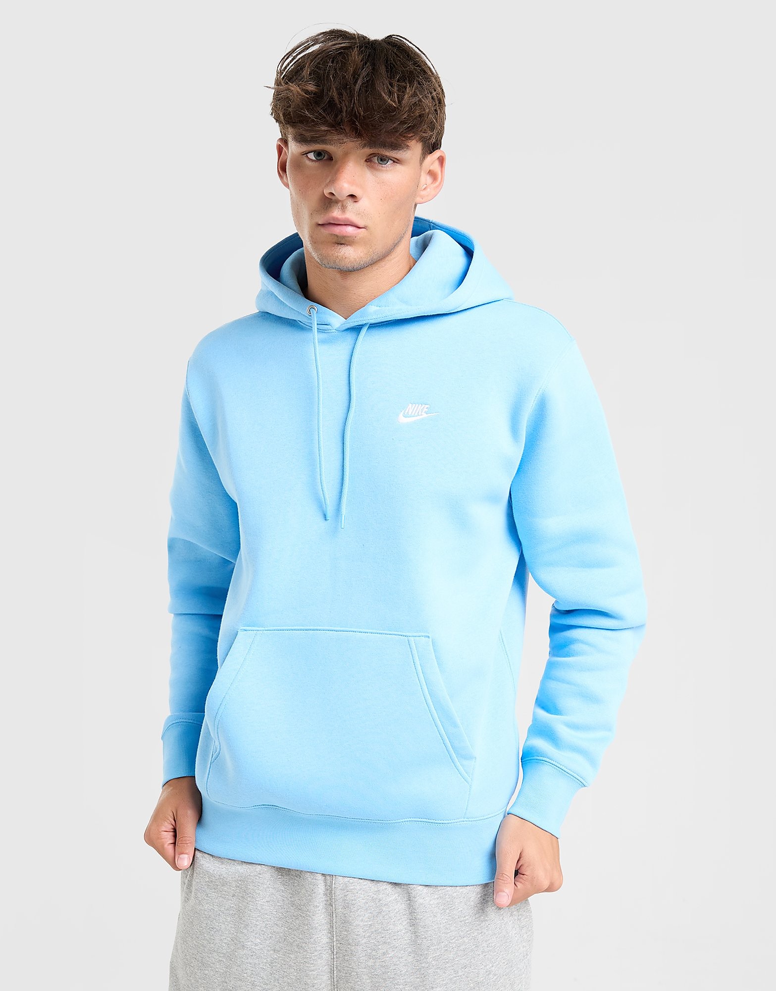 Nike Fleecehoodie voor heren Club - Blauw- Heren, Blauw
