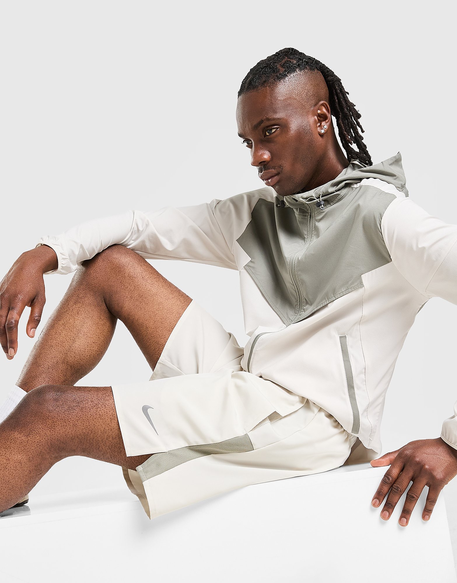 Nike Dri-FIT hardloopshorts met binnenbroek voor heren (18 cm) Challenger - Crème- Heren, Crème