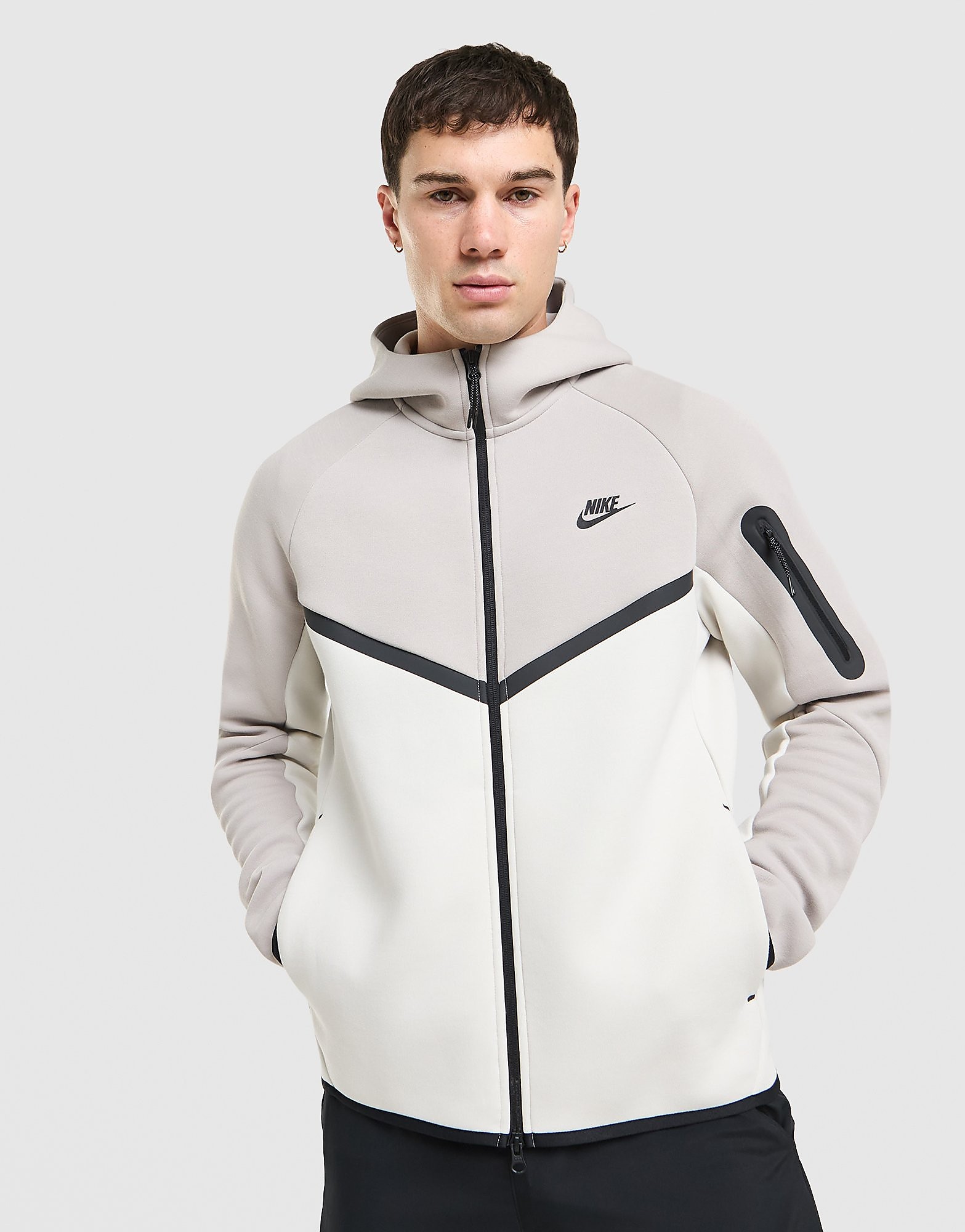 Tech Fleece Full Zip Hoodie - Herren, Grau - male - Size: XXL
