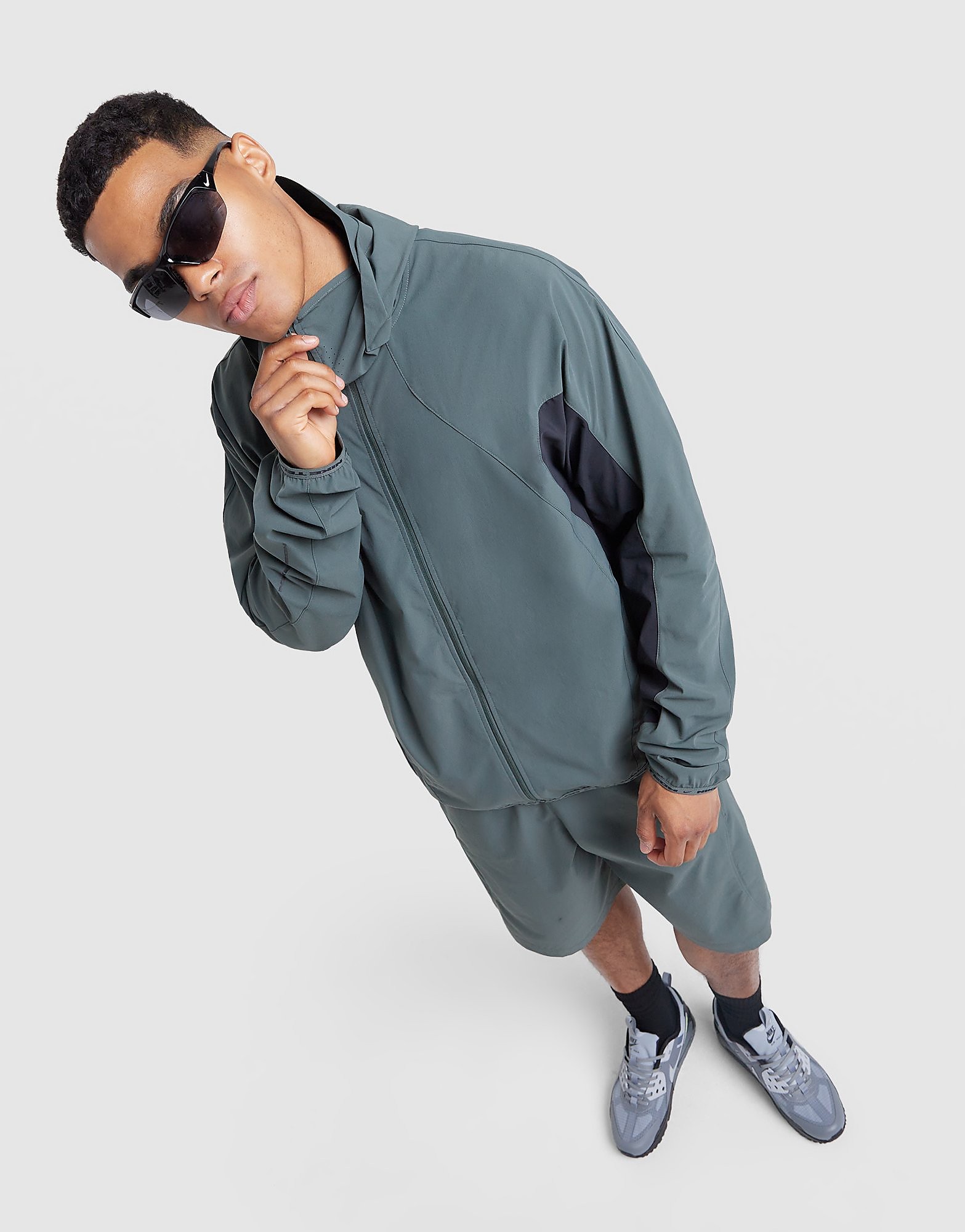 Nike Dri-FIT shell met lange mouwen voor heren Tech Helios - Groen- Heren, Groen