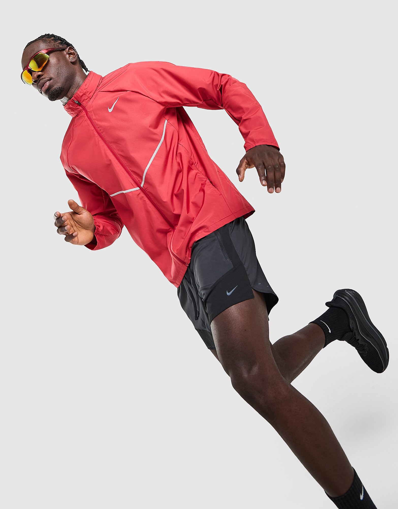 Nike Repel hardloopjack met uv-bescherming voor heren Miler Rood- Heren Rood