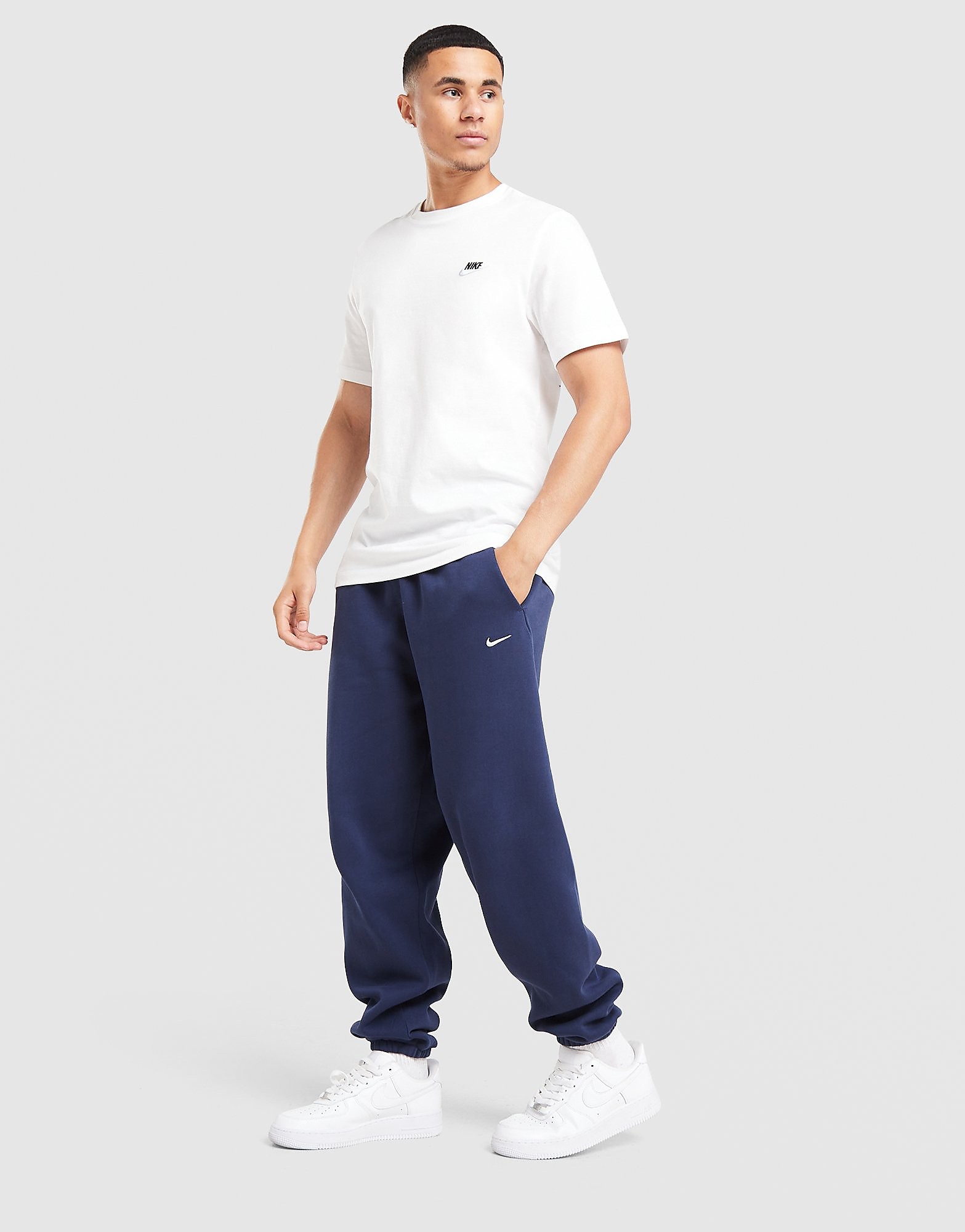 Nike Solo Fleece Cuffed Joggers - Blauw- Heren, Blauw