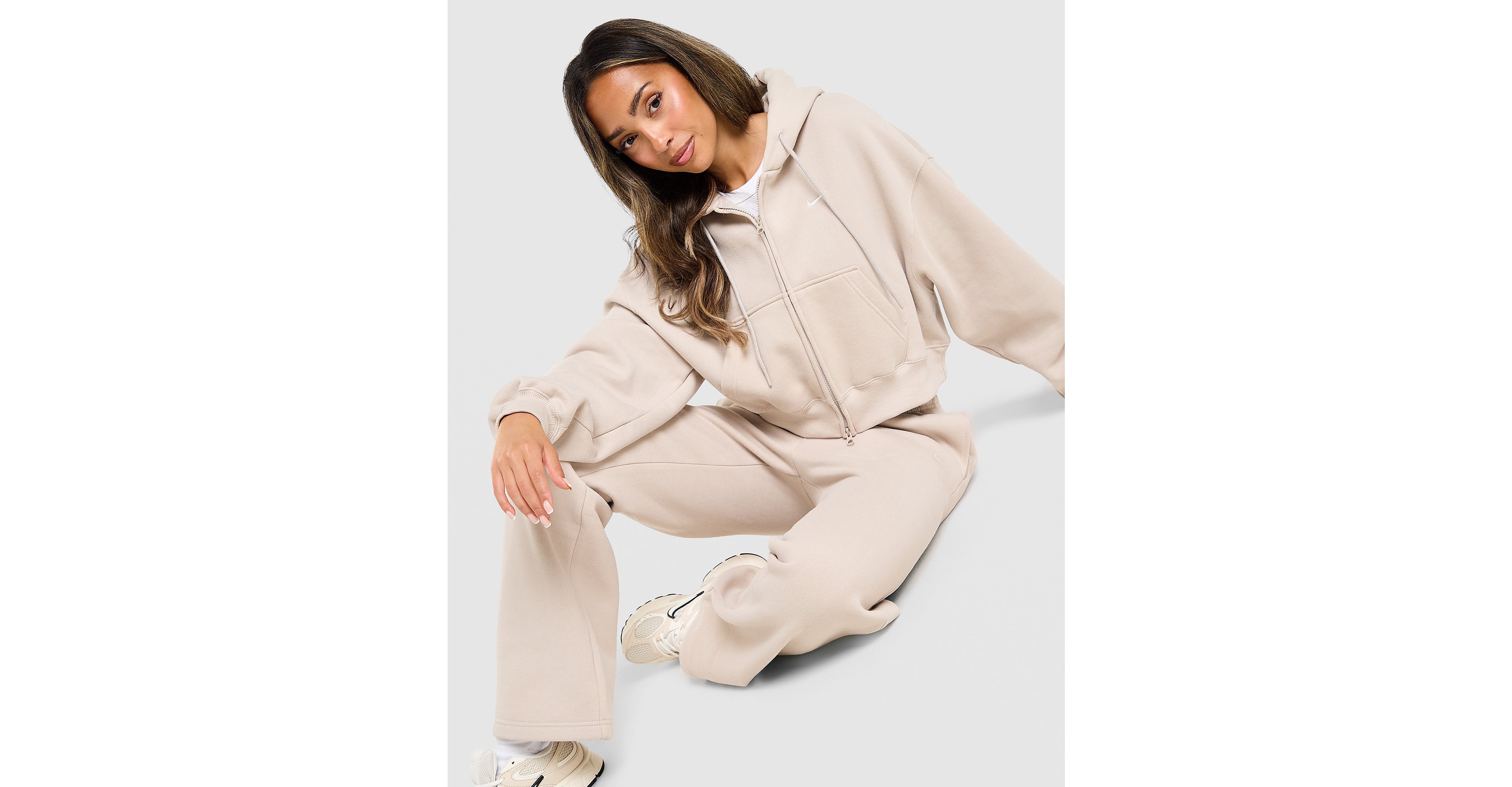Studio Fleece Cropped Full Zip Hoodie