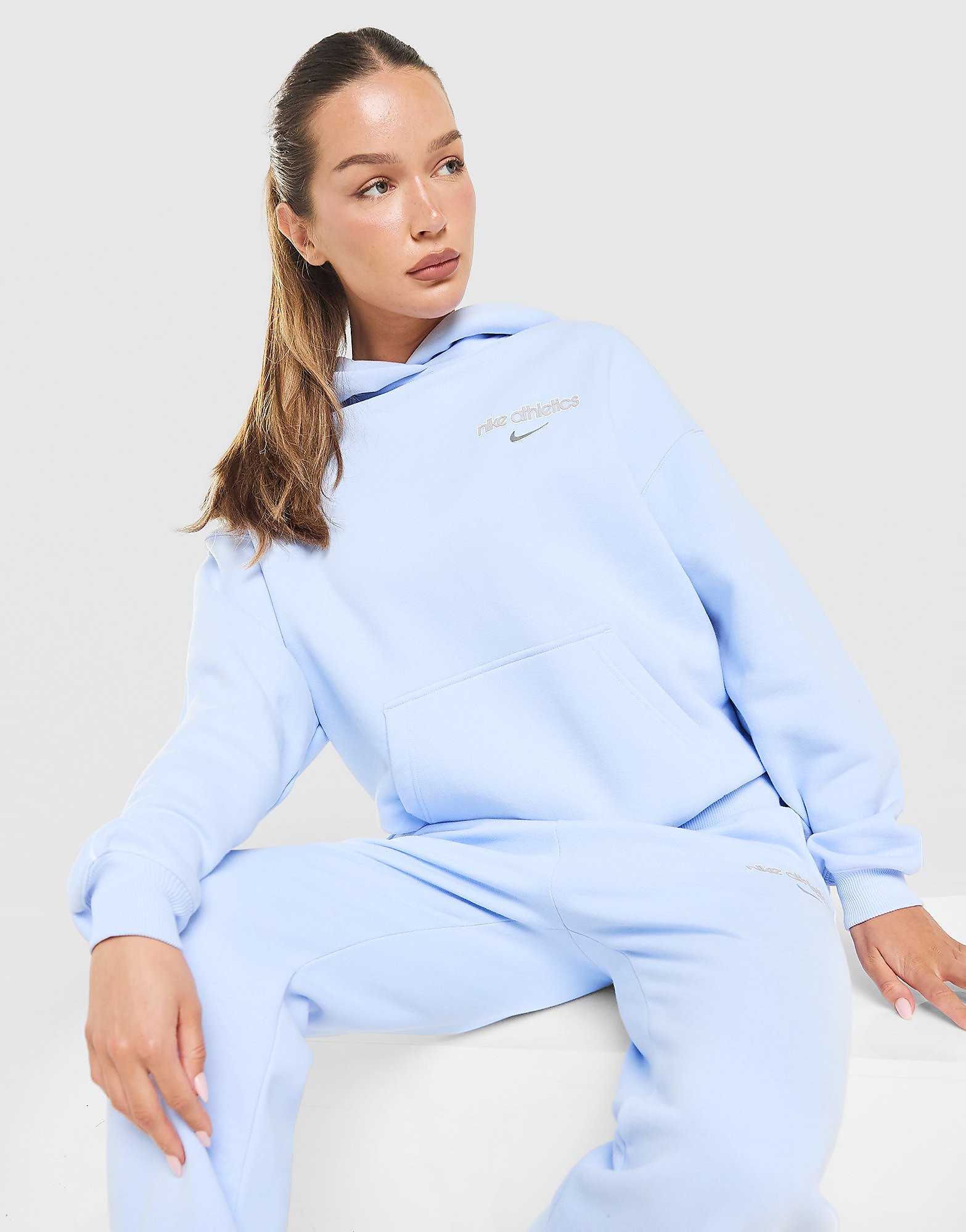 Womens Fleece Oversized Hoodie - Blu, blu blu Donna taglia XS