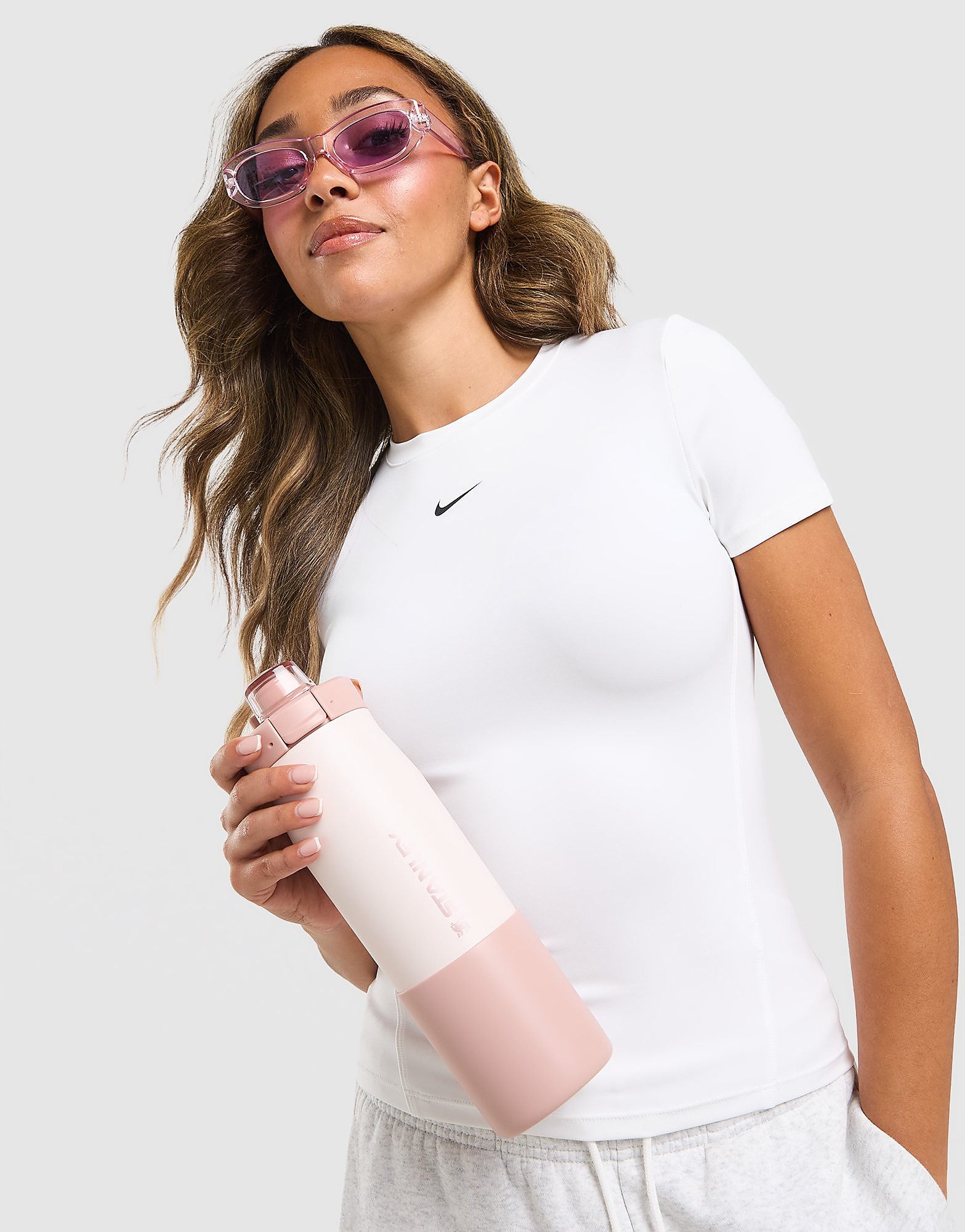 Nike Dri-FIT damestop met korte mouwen One Classic - Wit- Dames, Wit