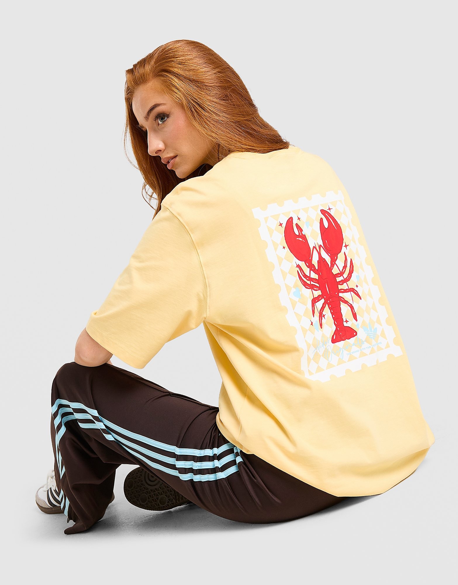 adidas Originals T shirt Stamp Lobster Jaune Jaune - vue 1