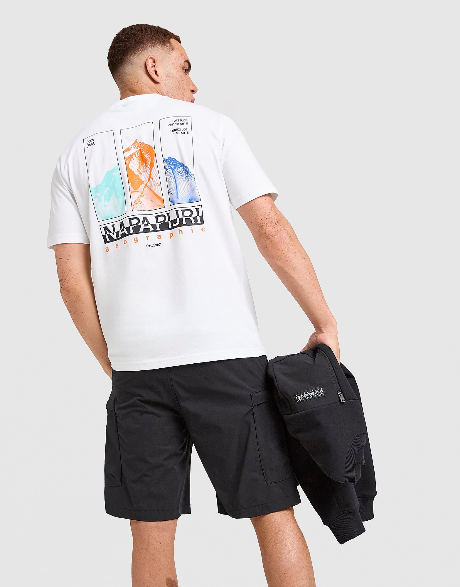 Napapijri Reno Mountain T-Shirt - Wit- Heren, Wit M