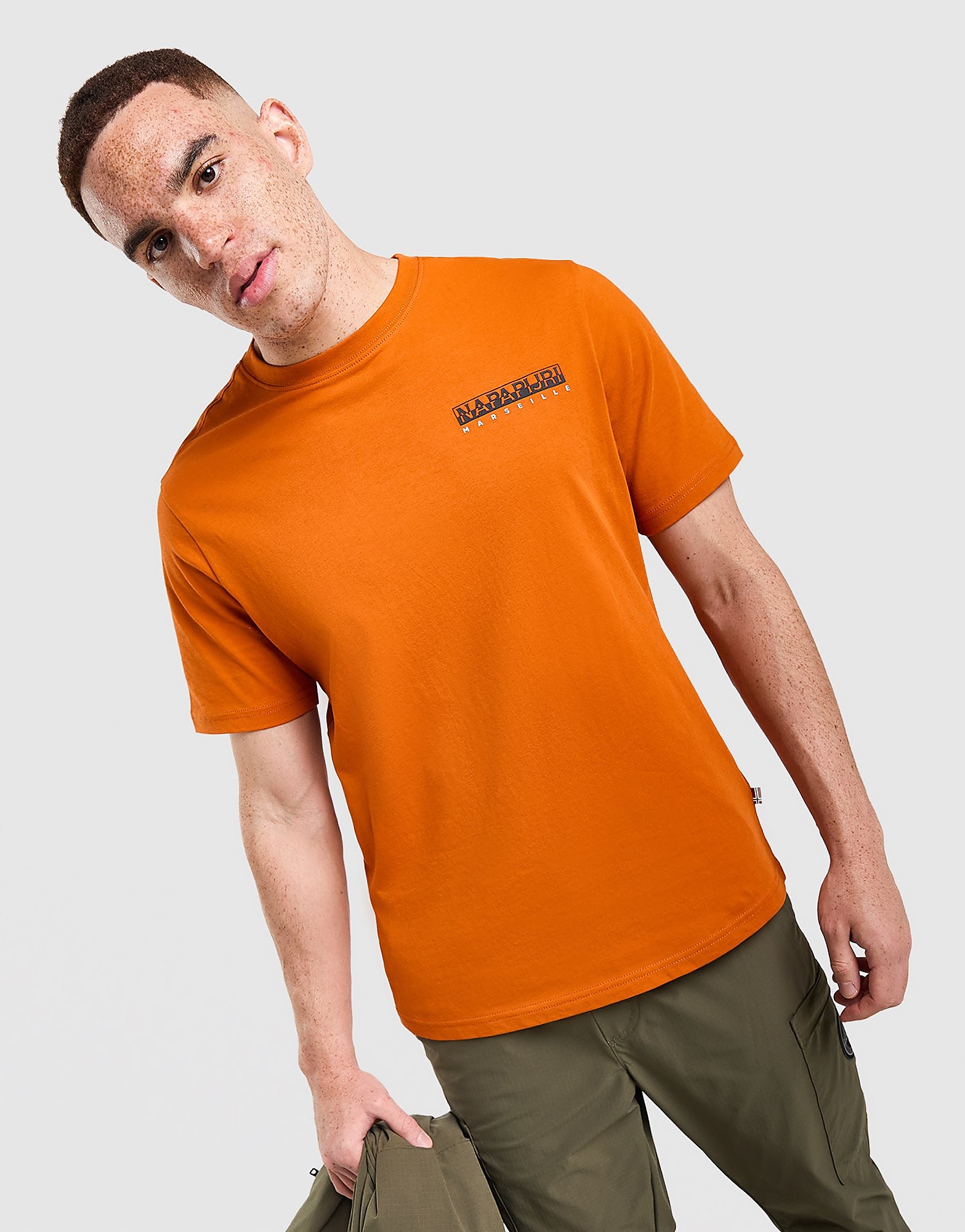 Napapijri Marseille T-Shirt Oranje- Heren Oranje