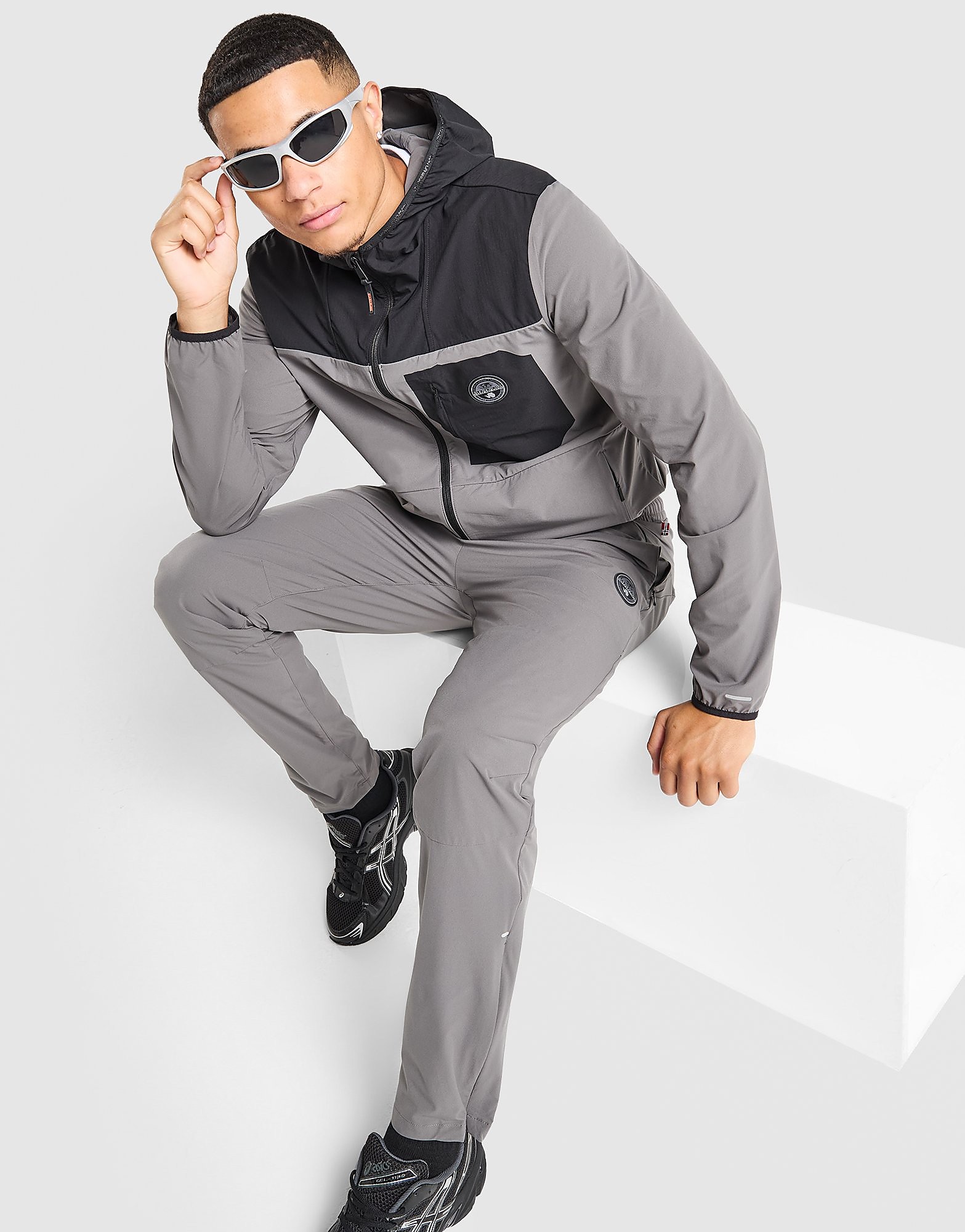 Napapijri Balkas Full Zip Hoodie - Grijs- Heren, Grijs L