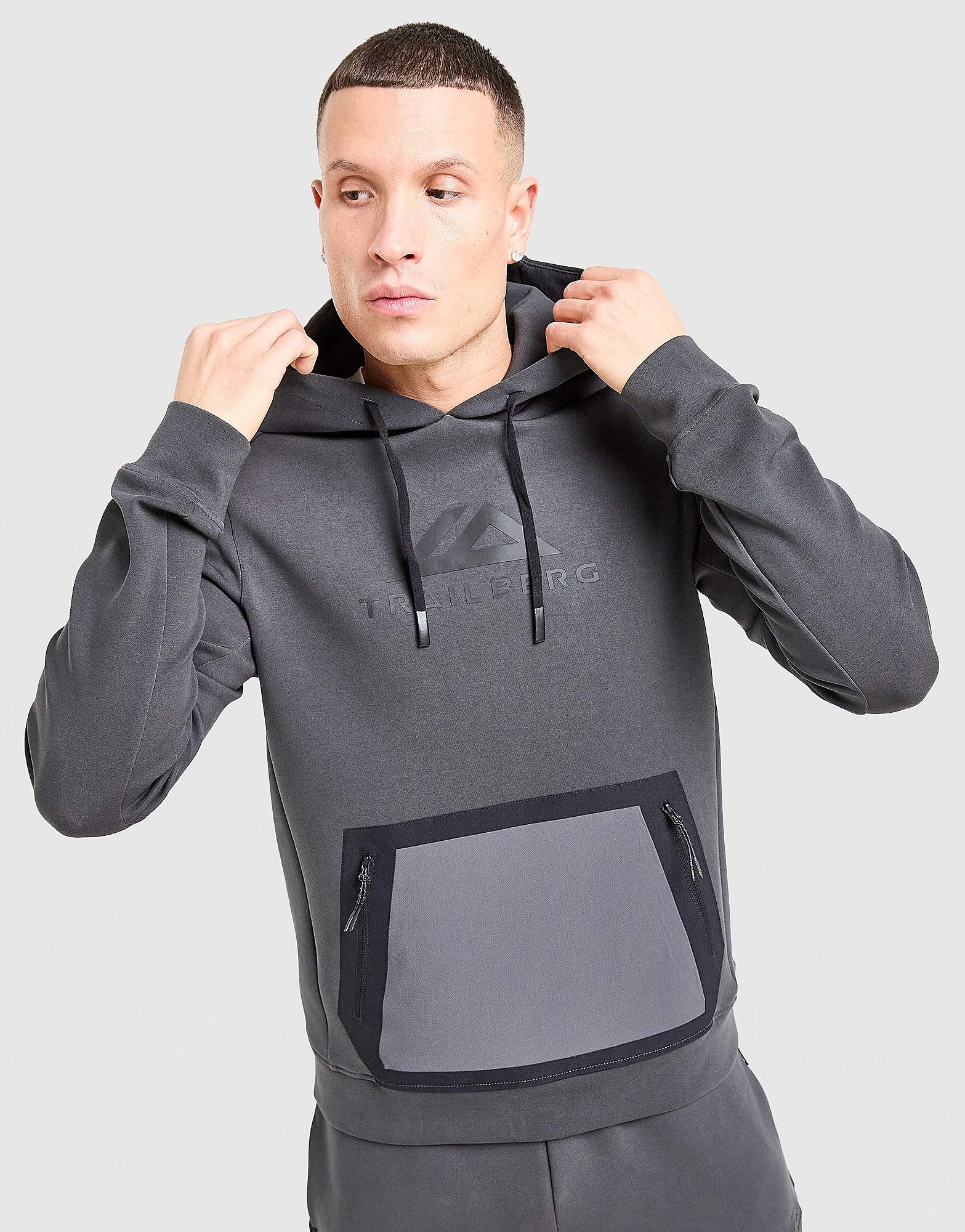 Trailberg Felpa con Cappuccio Energy, grigio