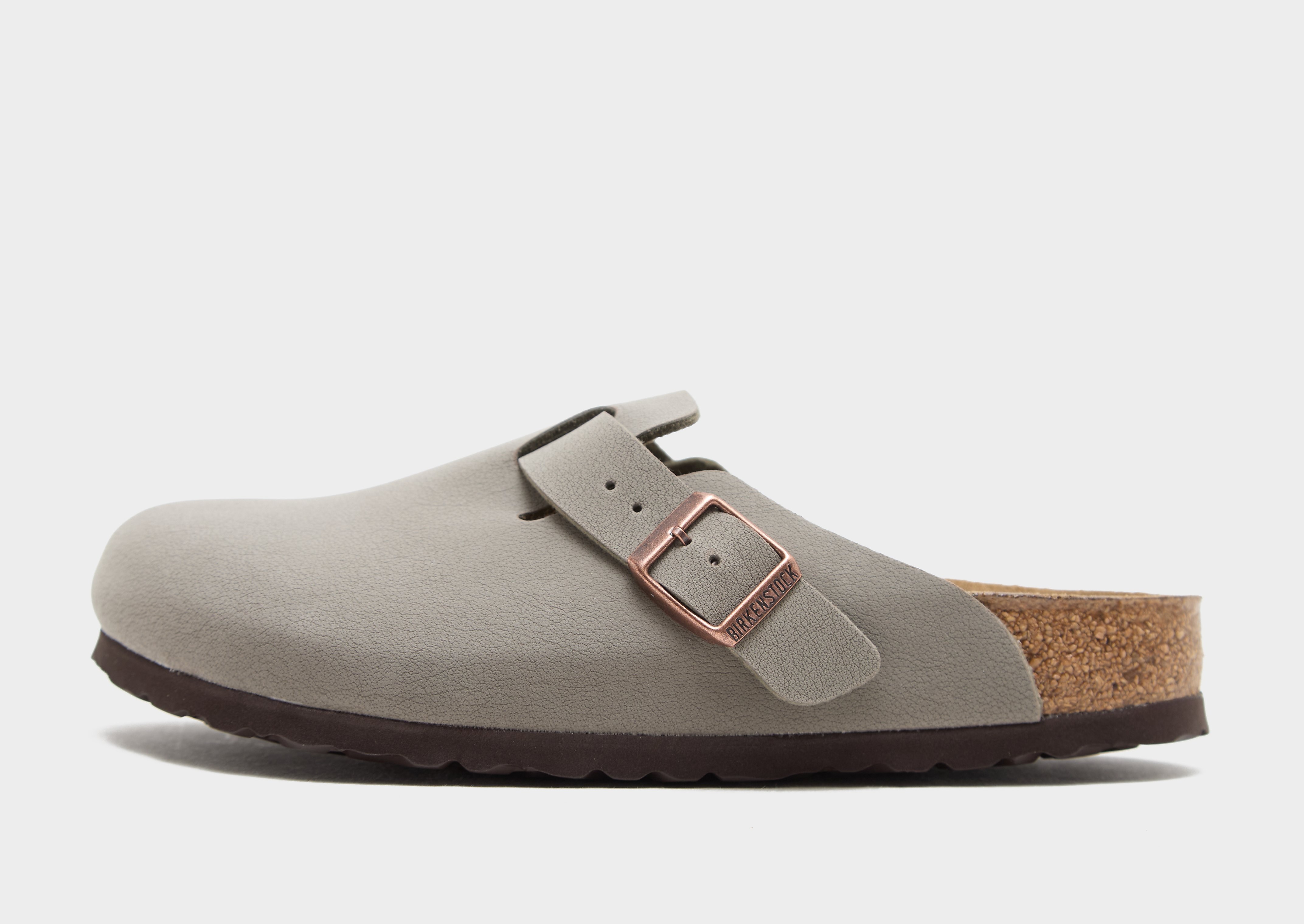 Birkenstock Boston Birkibuc Dames - Grijs- Dames, Grijs