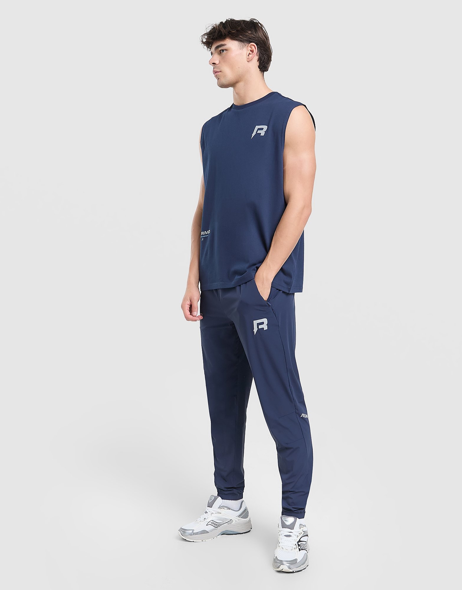 Reprimo AR Collective Woven Track Pants - Blauw- Heren, Blauw