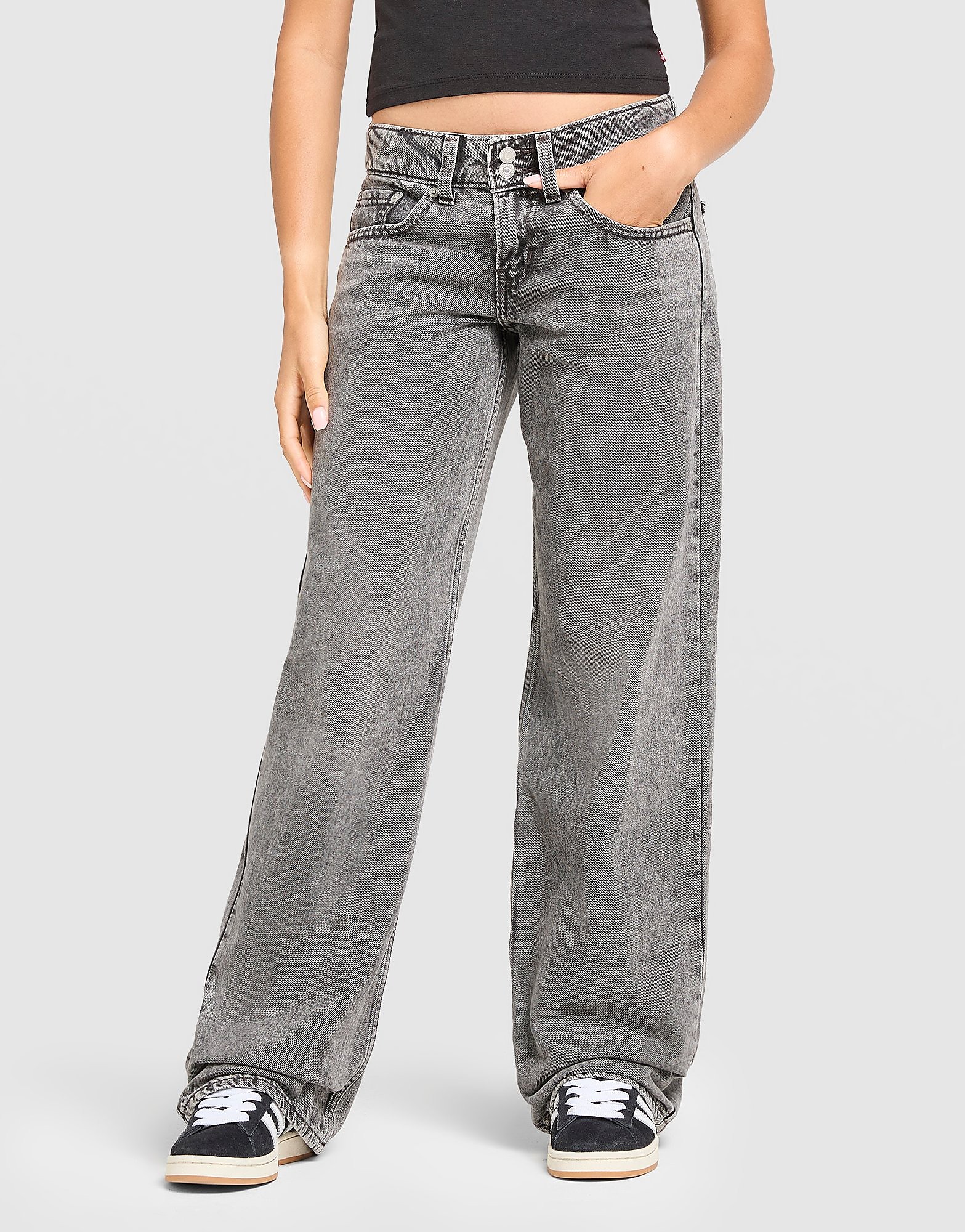 LEVI'S Superlow Loose Jeans - Grijs- Dames, Grijs