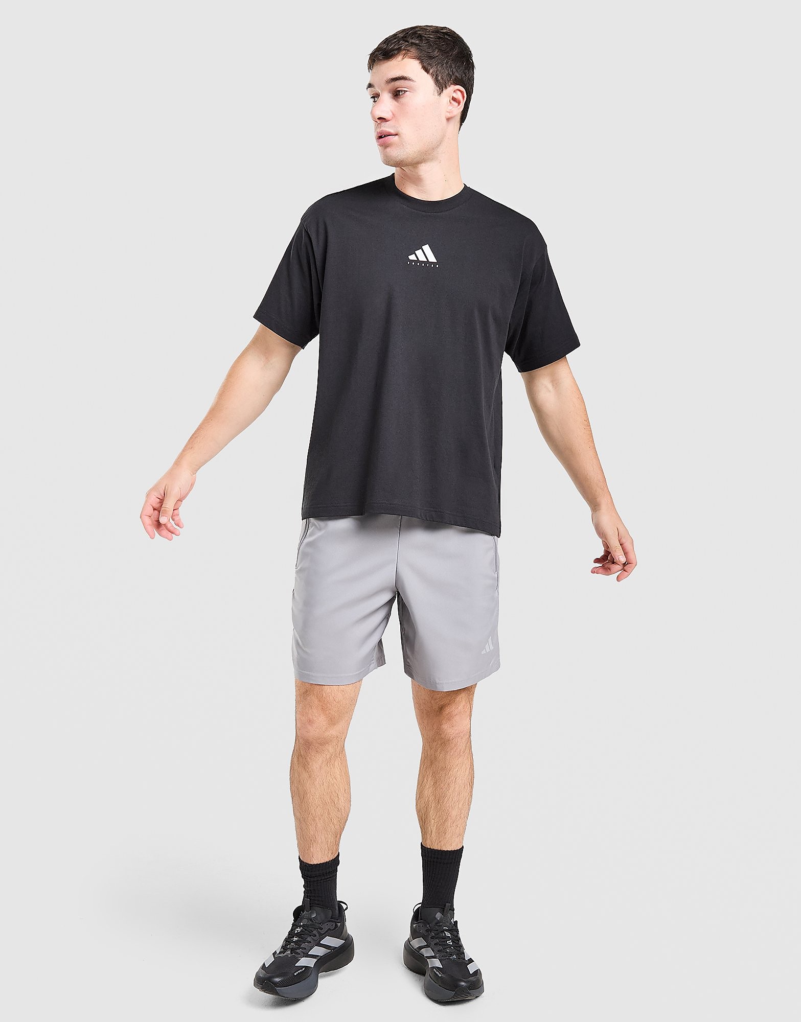 adidas Run Graphic T-Shirt - Zwart- Heren, Zwart