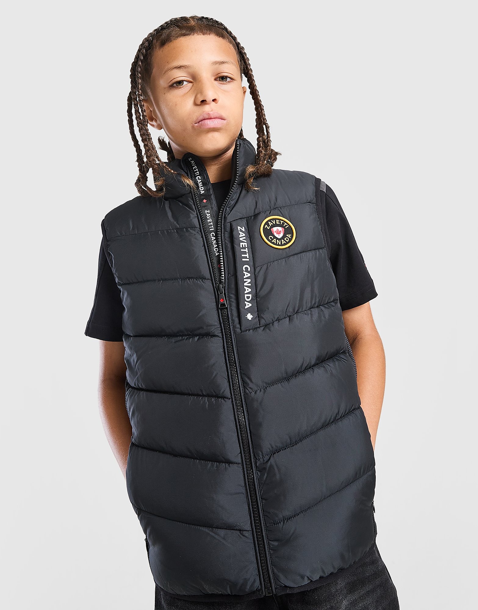 Zavetti Canada Fallonino Hybrid Gilet Junior - Zwart - Kind, Zwart 8-9Y