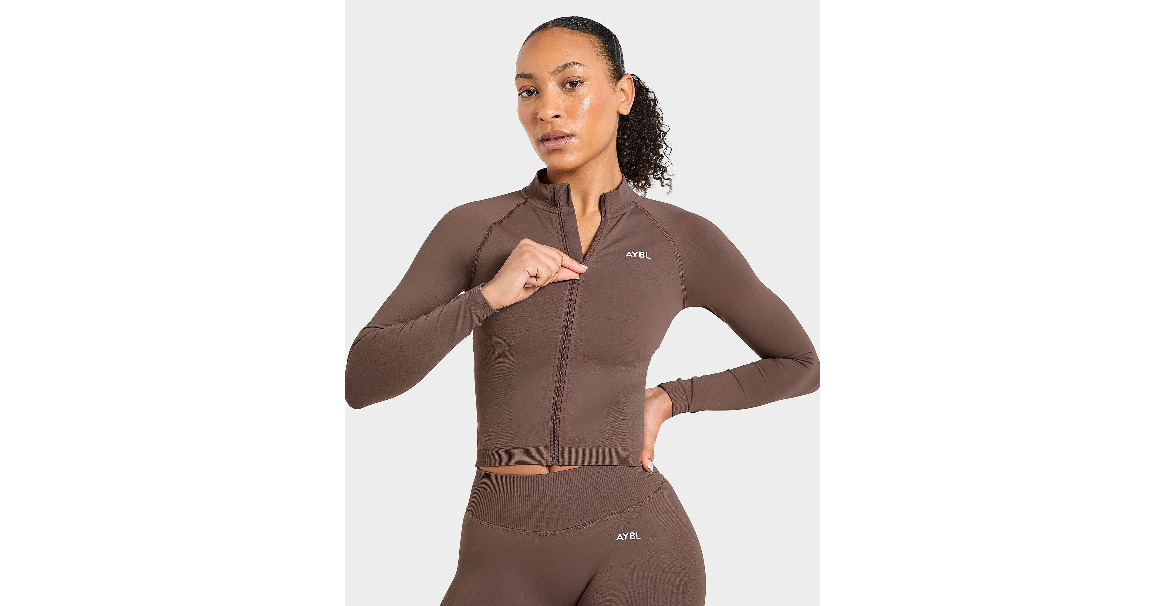 Enhance Full Zip Seamless Top