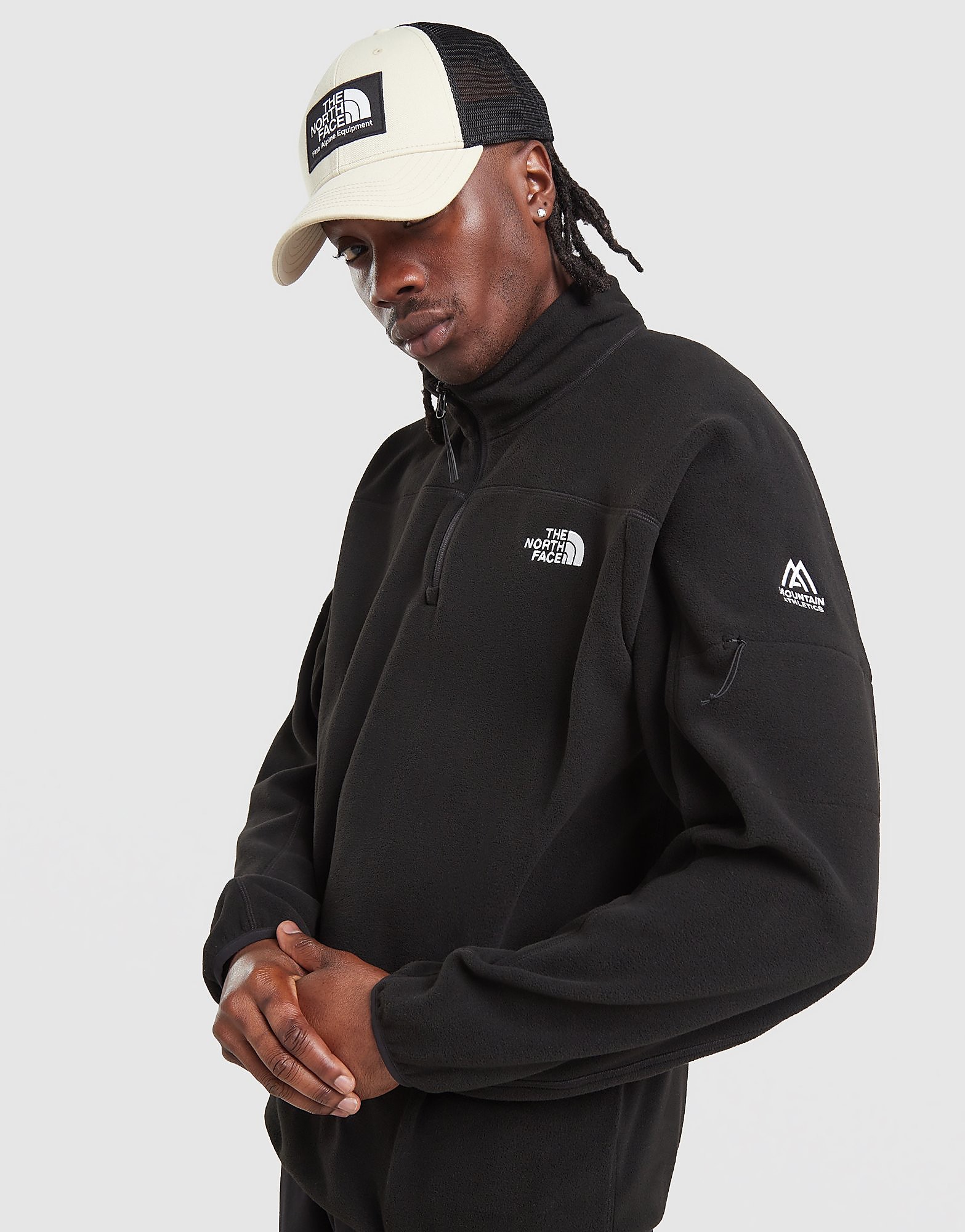The North Face Mountain Athletics 1 4 Zip Glacier Fleece Top Zwart- Heren Zwart