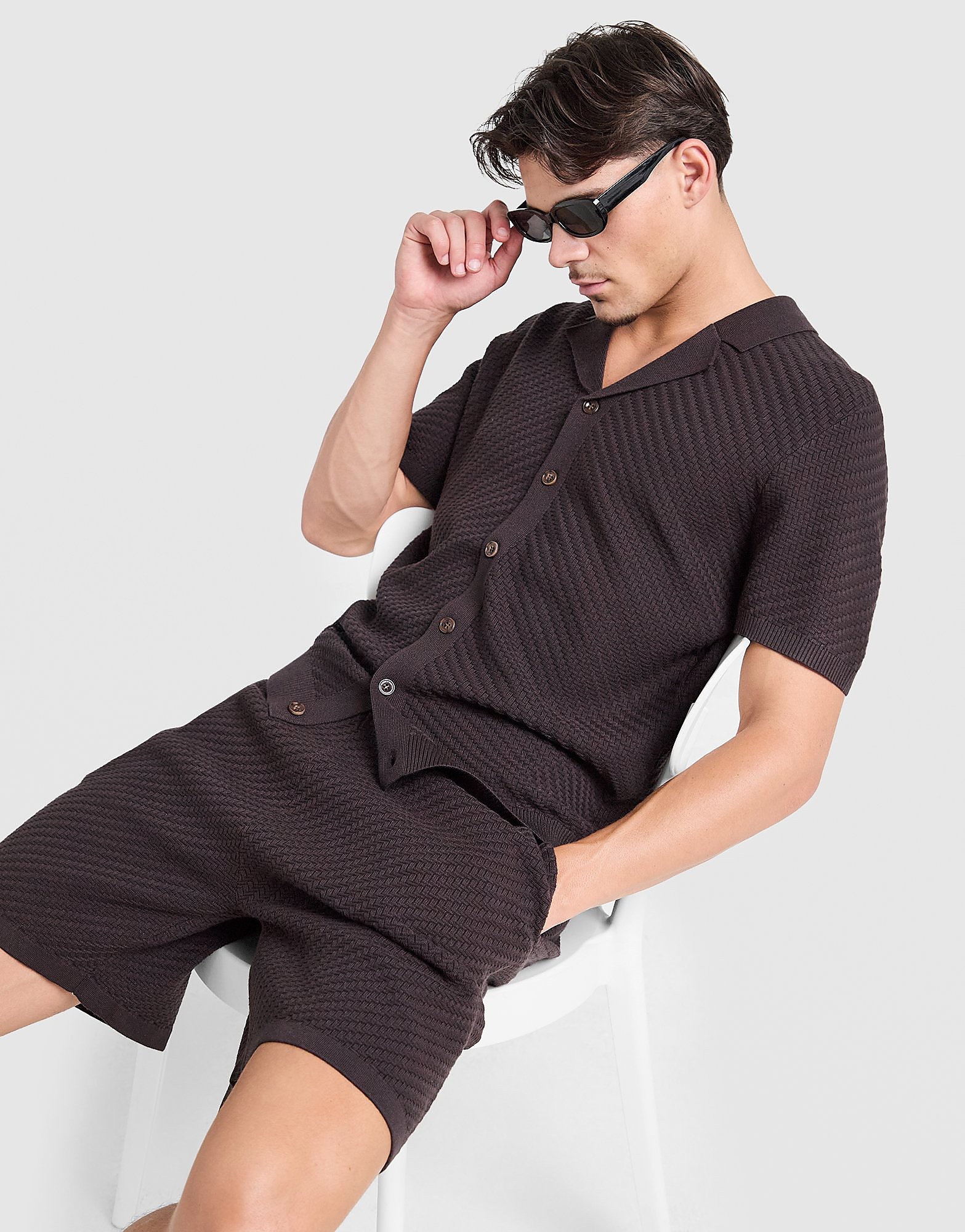 Belier Knit Shirt - Bruin- Heren, Bruin