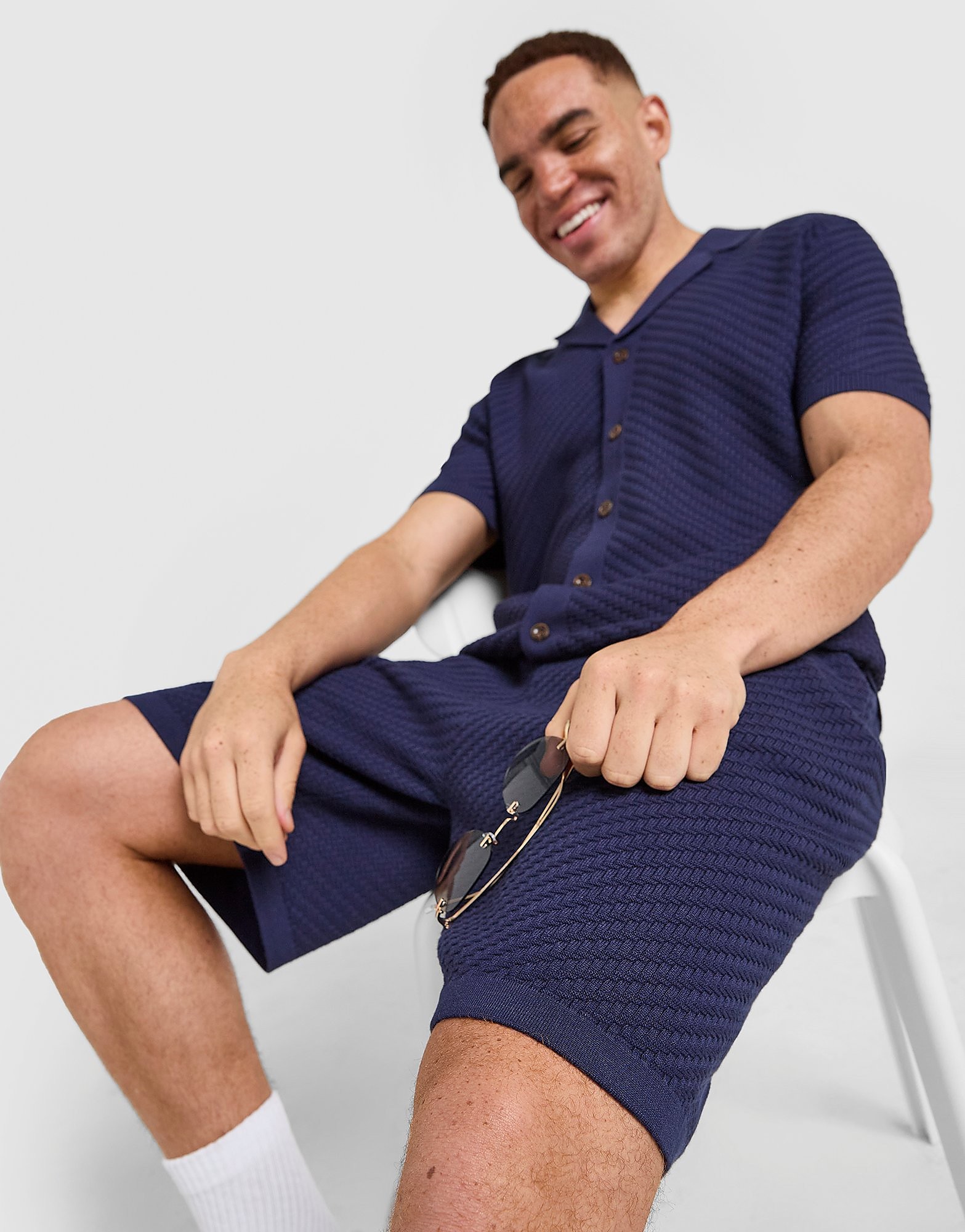 Belier Knit Short - Blauw- Heren, Blauw