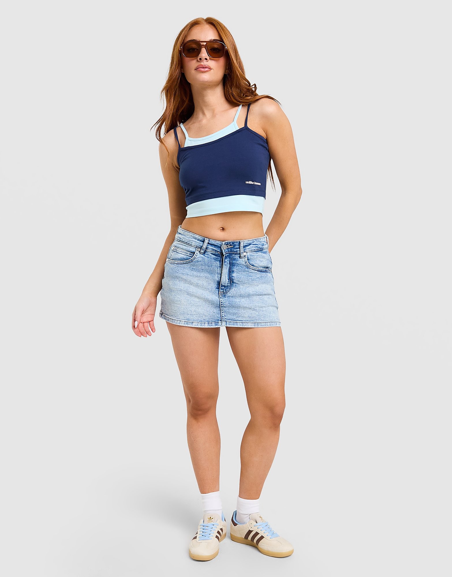 Womens Minigonna Micro - Blu, blu blu Donna taglia 14